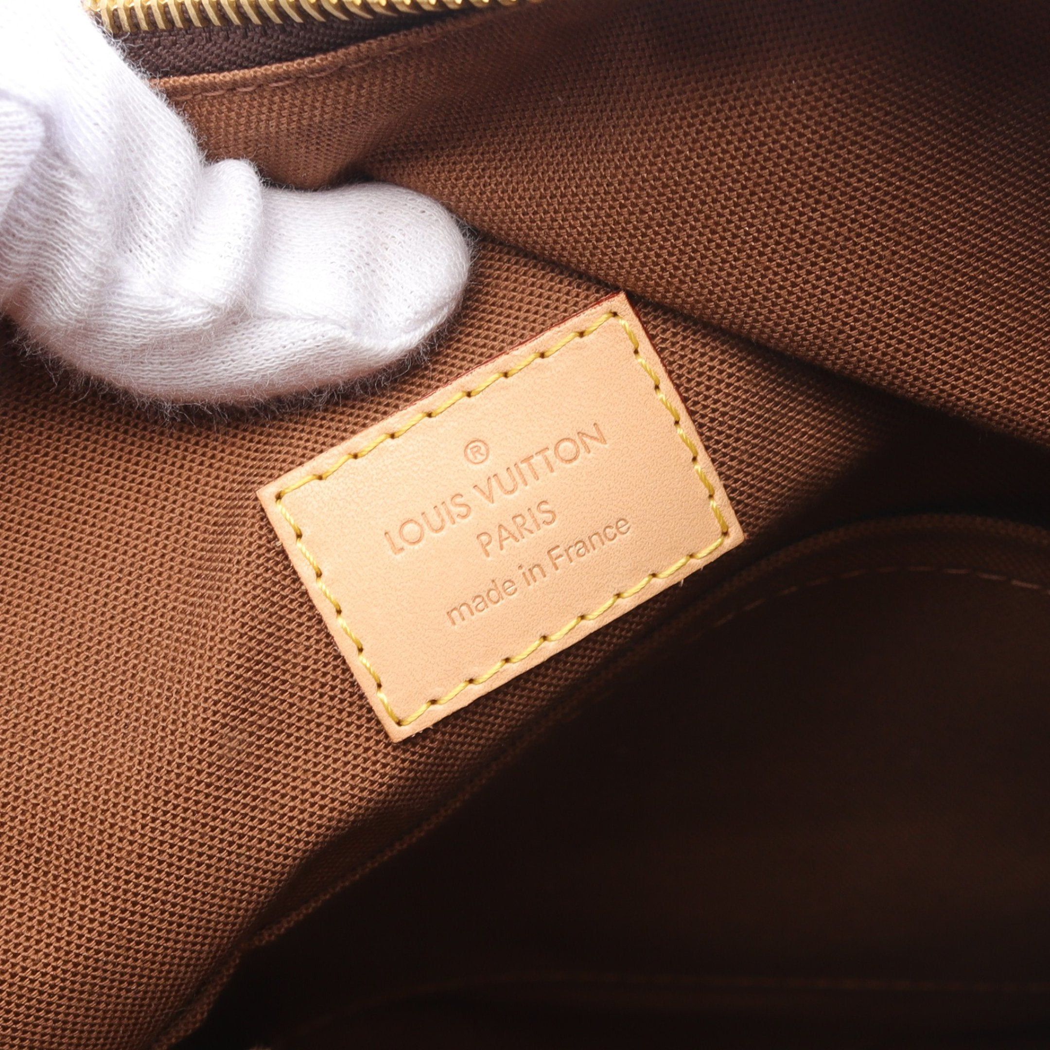 Louis Vuitton Louis Vuitton Odeon Mm Monogram Shoulder Bag Leather Brown Size ONE SIZE - 4 Thumbnail