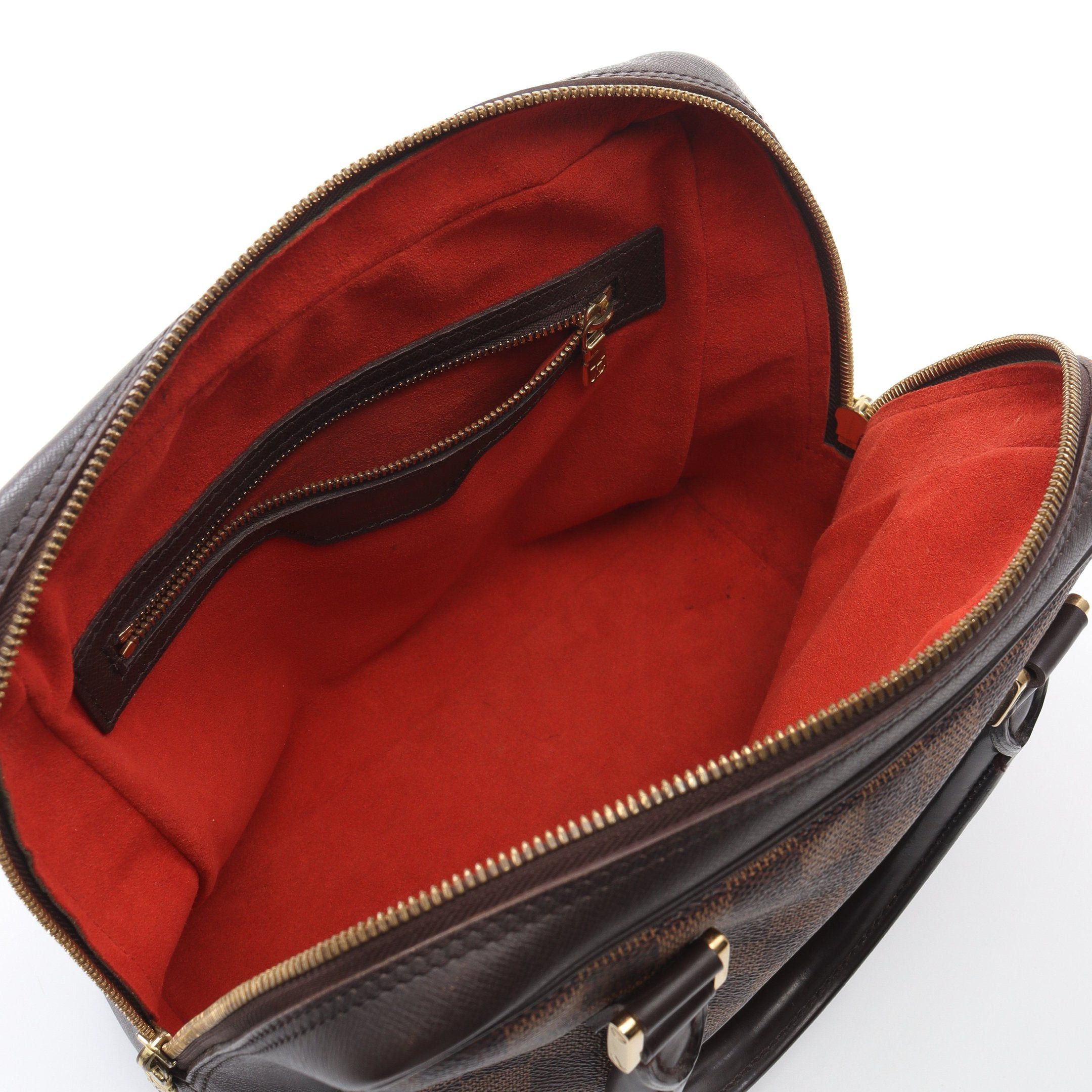 Louis Vuitton Louis Vuitton Brera Damier Ebene Handbag Leather Brown Size ONE SIZE - 3 Thumbnail