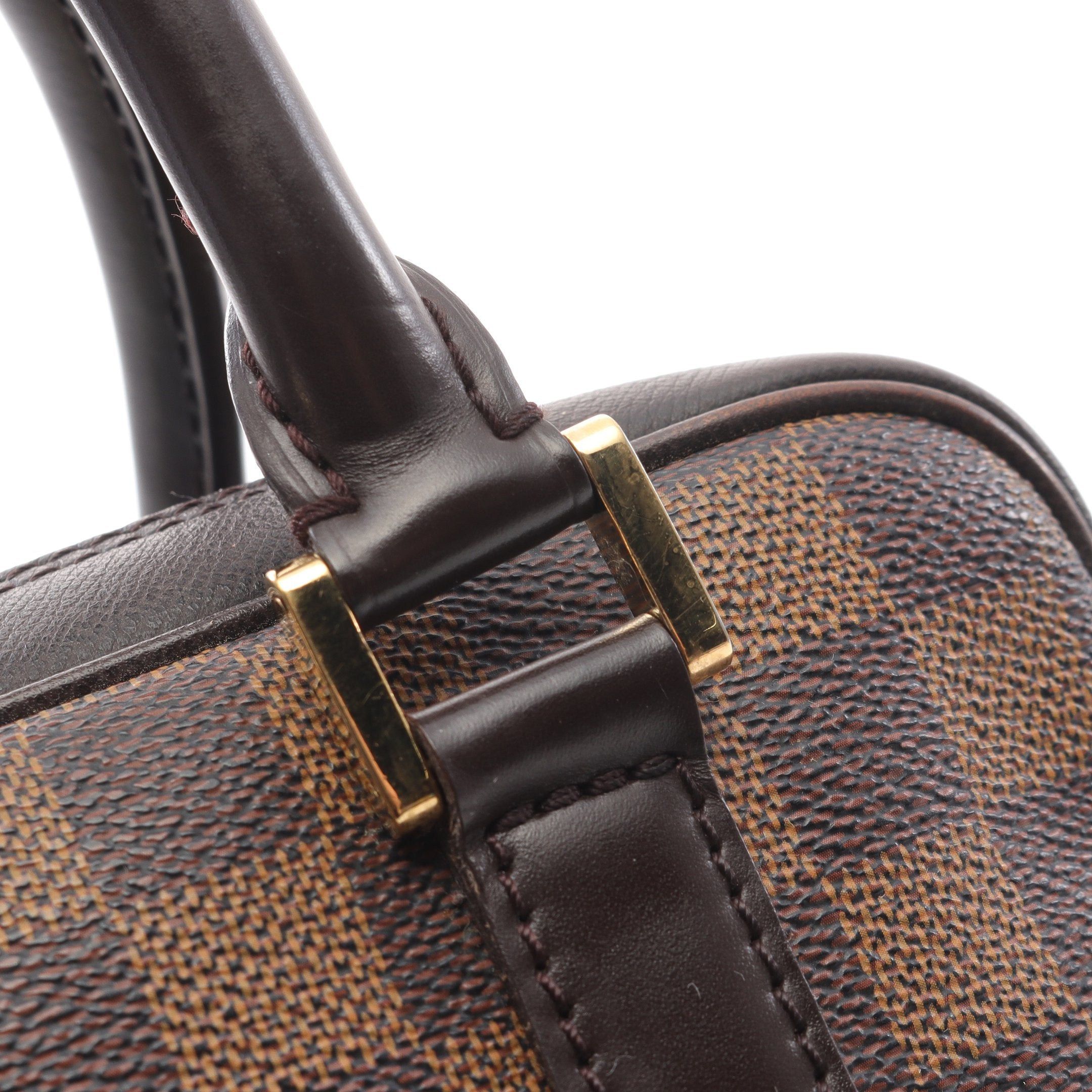 Louis Vuitton Louis Vuitton Brera Damier Ebene Handbag Leather Brown Size ONE SIZE - 10 Thumbnail