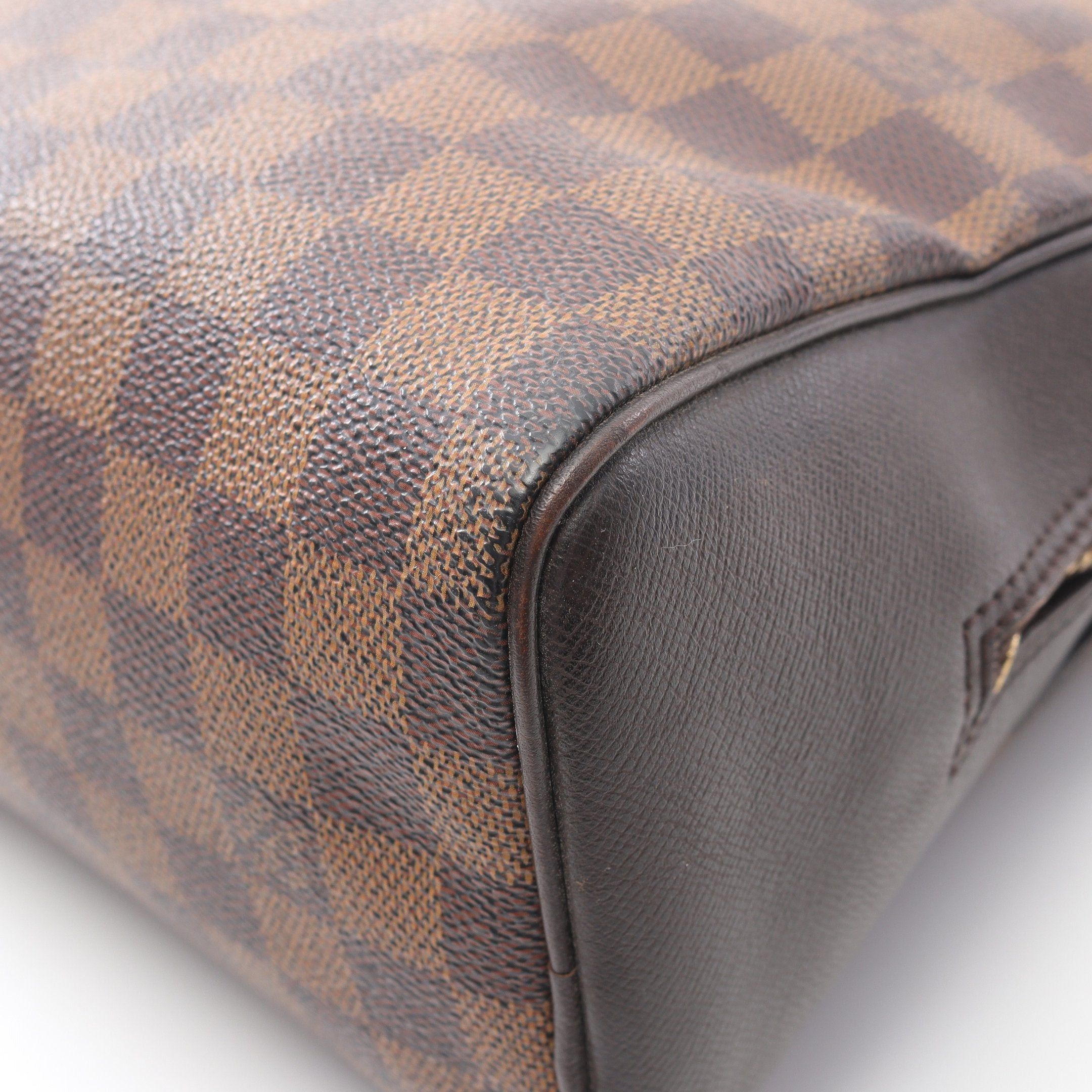 Louis Vuitton Louis Vuitton Brera Damier Ebene Handbag Leather Brown Size ONE SIZE - 8 Thumbnail