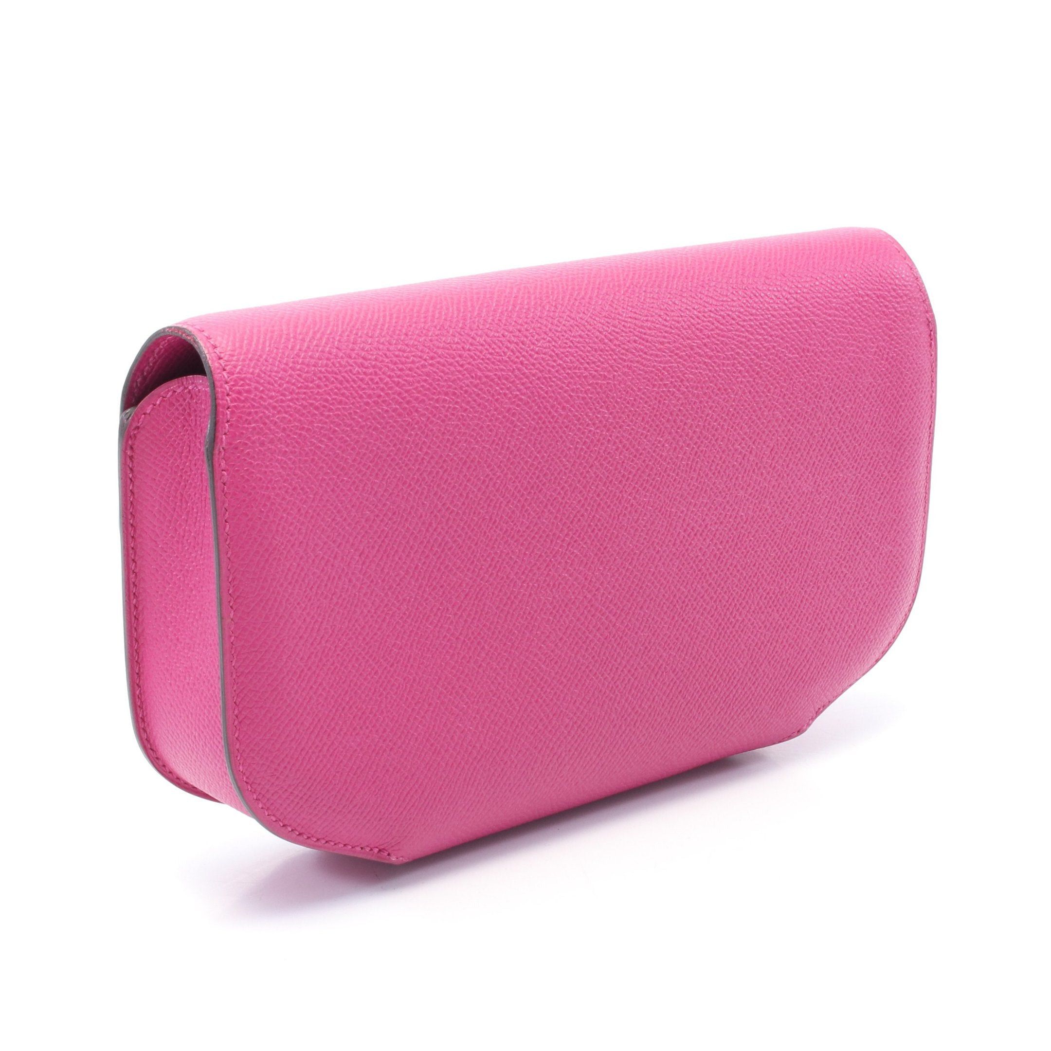 Hermes Hermes Schersch Midi Rose Purple Clutch Bag Veau Epsom Pink Silver Hardware A Stamp Size ONE SIZE - 2 Thumbnail