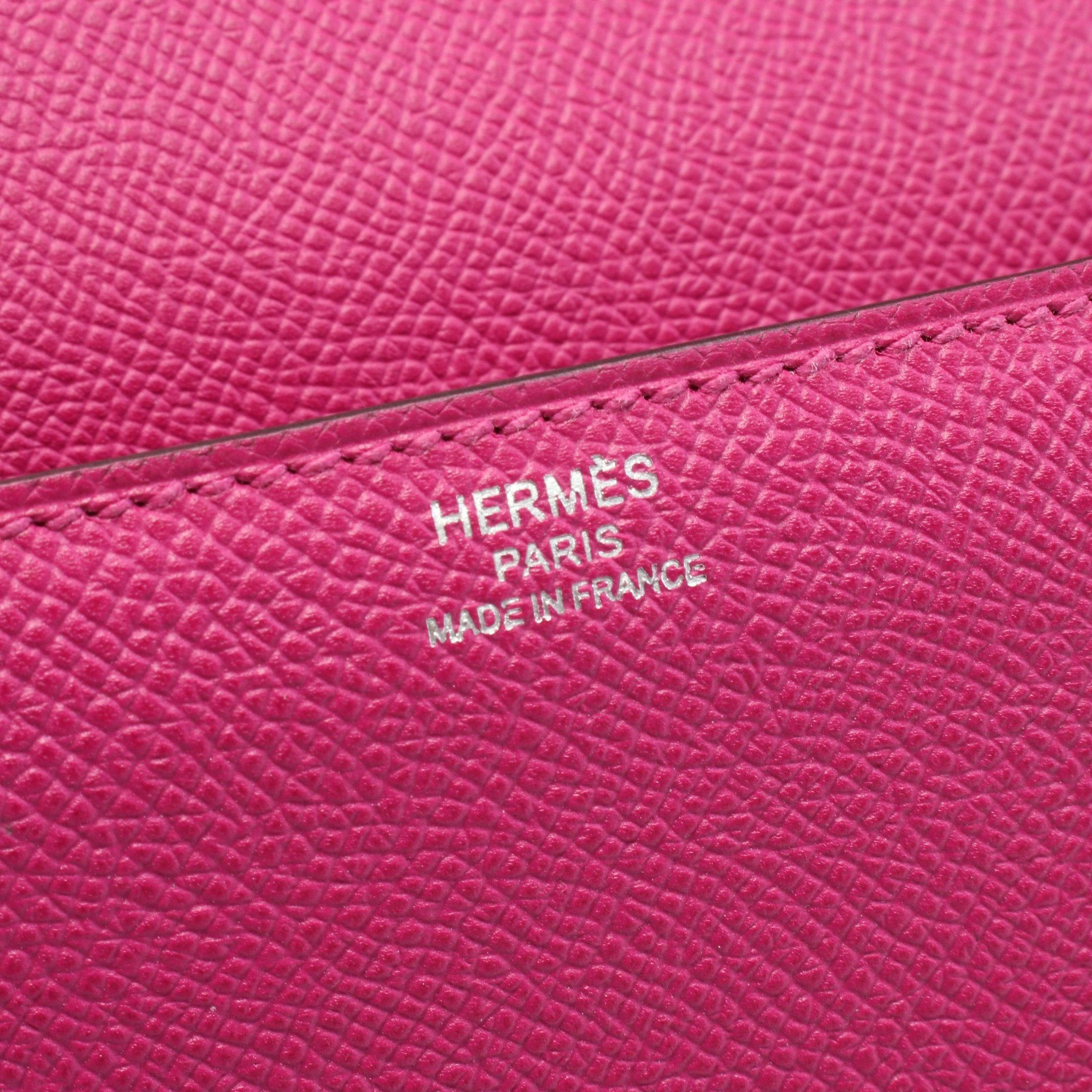 Hermes Hermes Schersch Midi Rose Purple Clutch Bag Veau Epsom Pink Silver Hardware A Stamp Size ONE SIZE - 4 Thumbnail