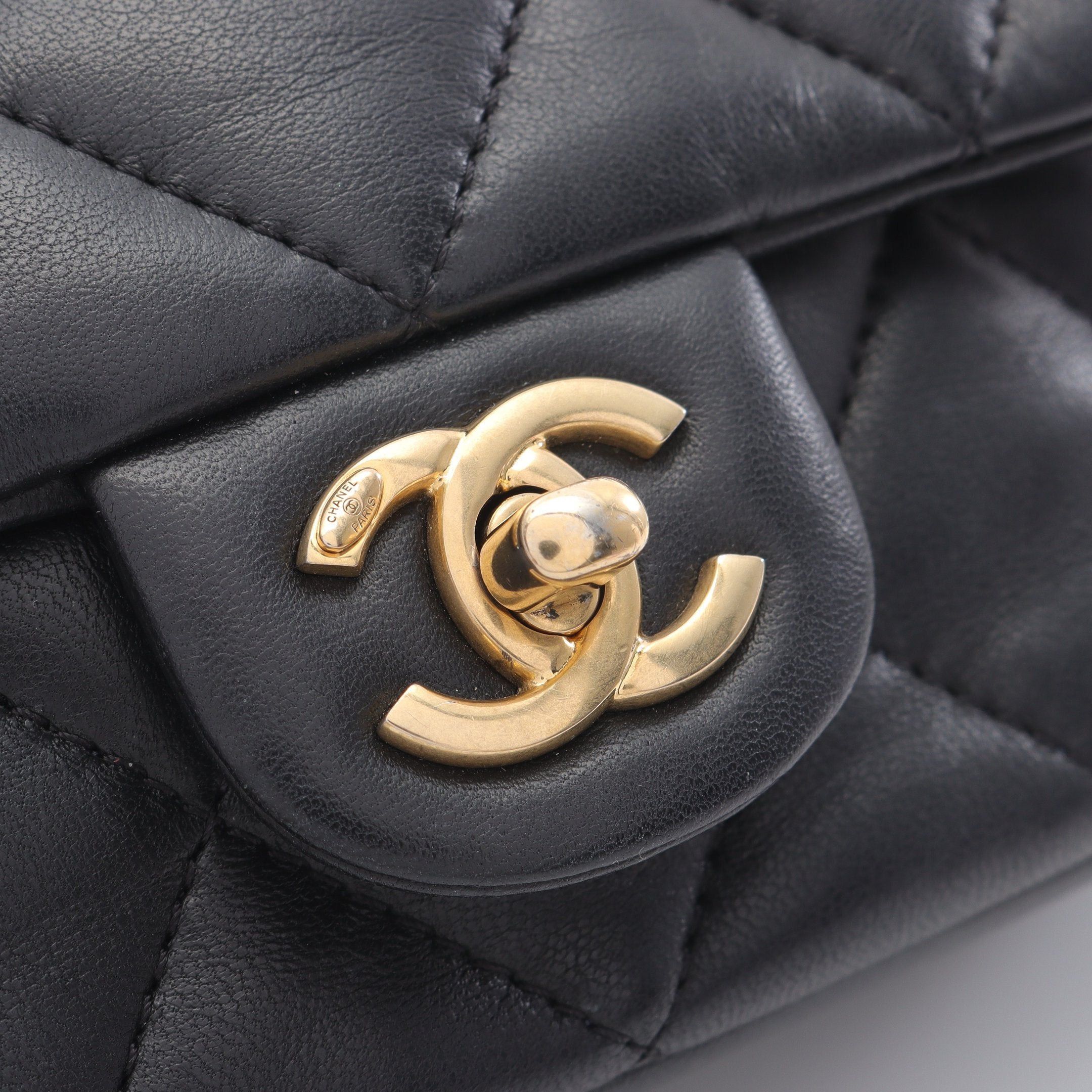 Chanel Chanel Matelasse Chain Shoulder Bag Lambskin Black Gold Hardware Size ONE SIZE - 9 Thumbnail
