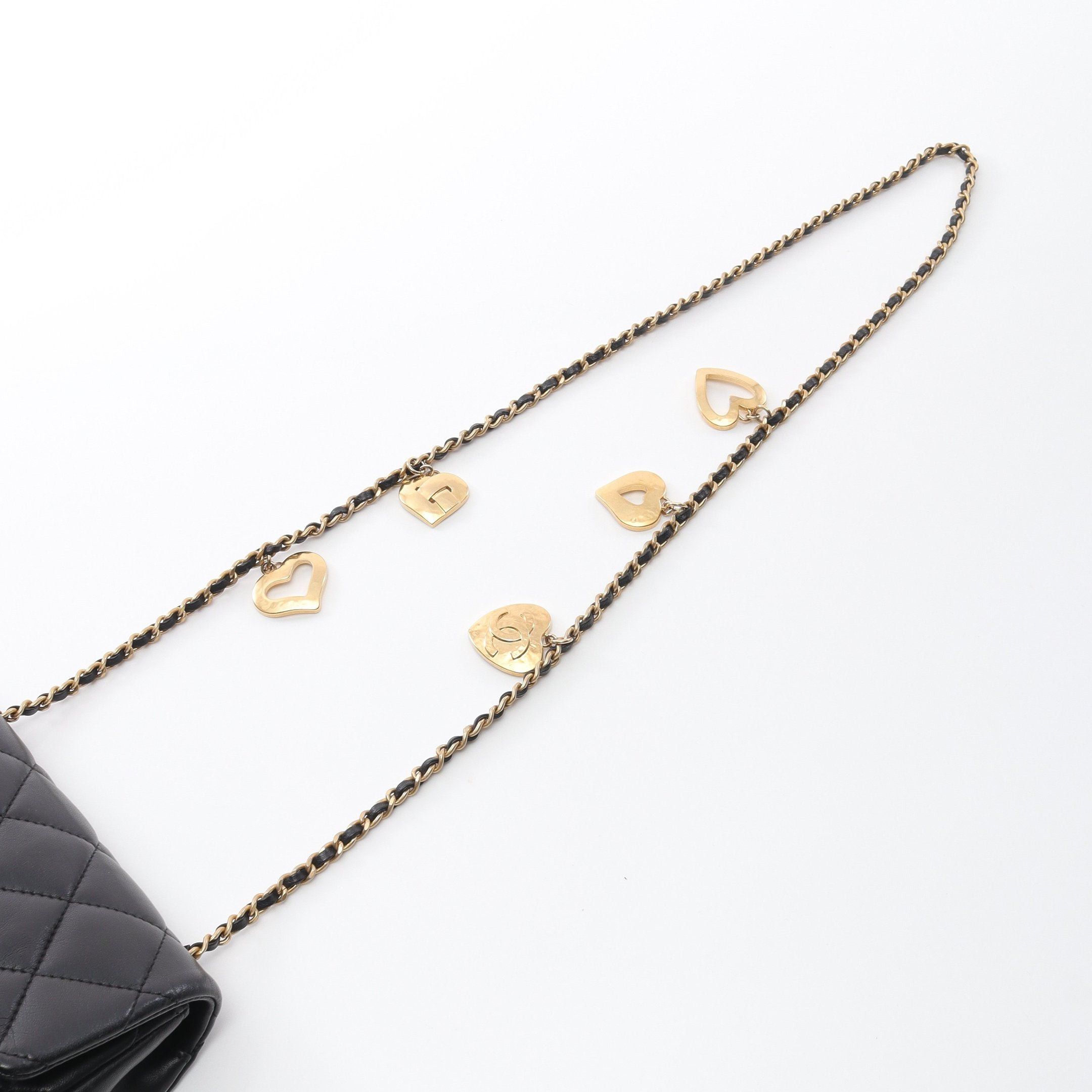 Chanel Chanel Matelasse Chain Shoulder Bag Lambskin Black Gold Hardware Size ONE SIZE - 10 Thumbnail