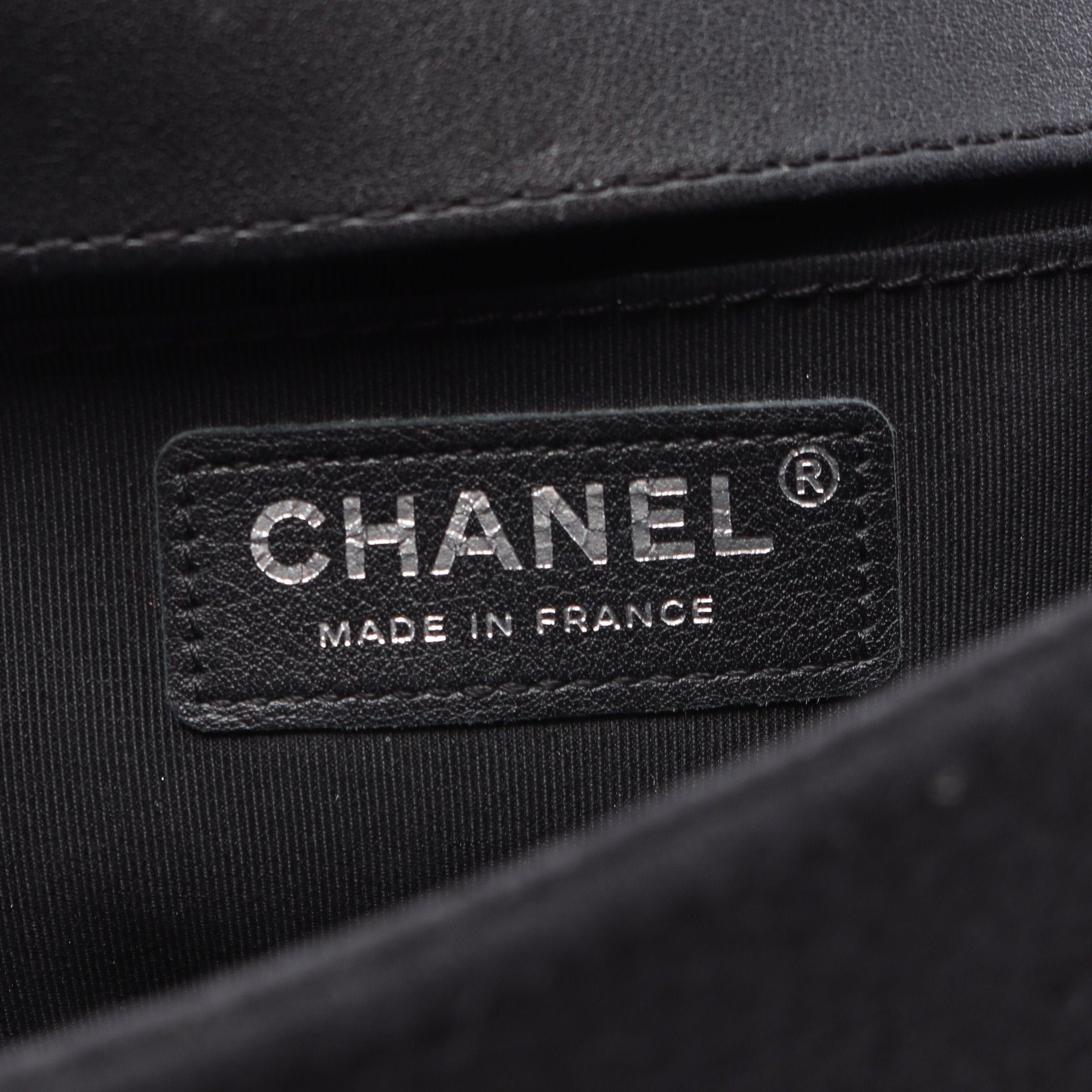 Chanel Chanel Boy Chanel Small Chain Shoulder Bag Canvas Leather Black Antique Silver Hardware Size ONE SIZE - 4 Thumbnail