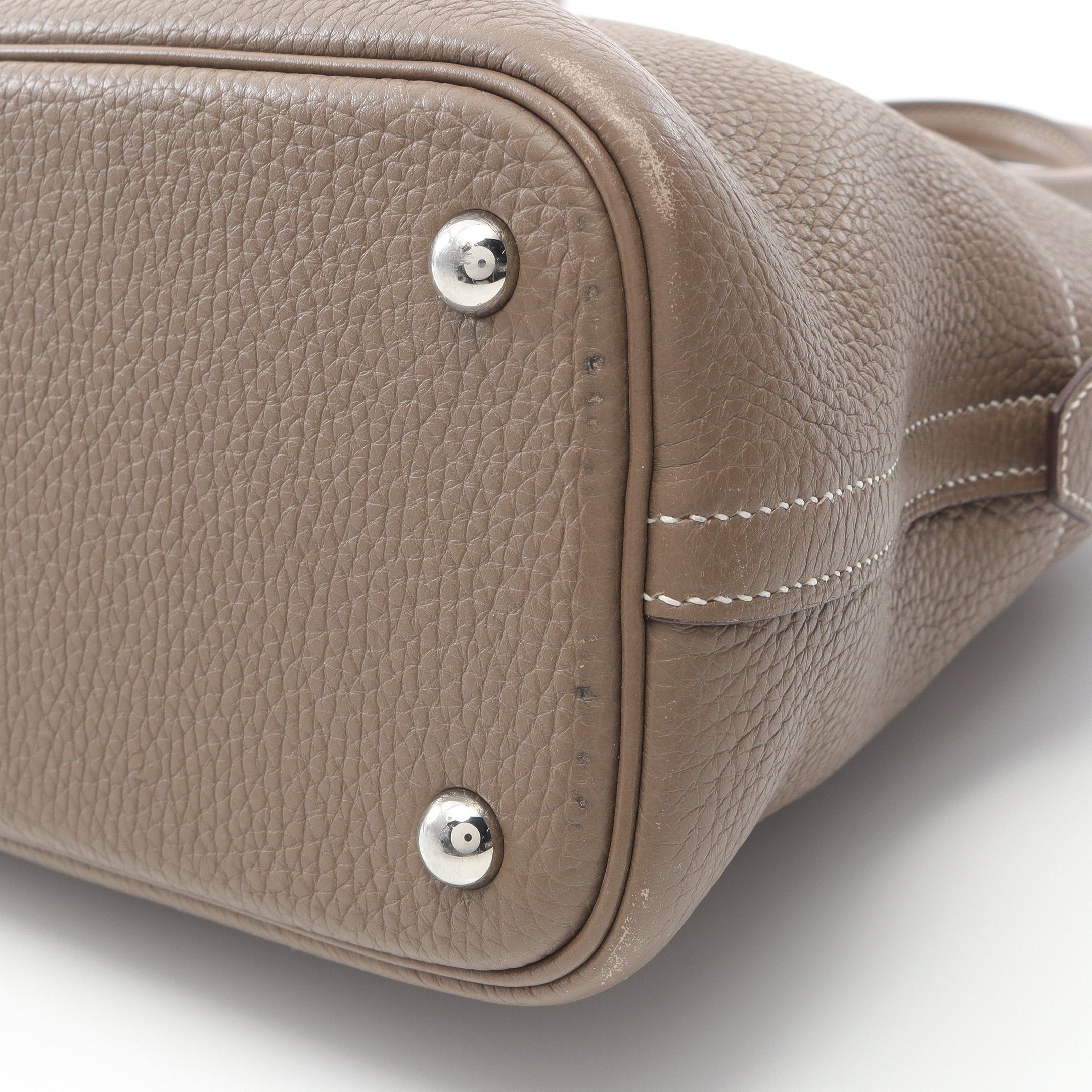 Hermes Hermes Bolide 31 Etoupe Handbag Clemence Leather Gray Brown Silver Hardware A Stamp Size ONE SIZE - 8 Thumbnail