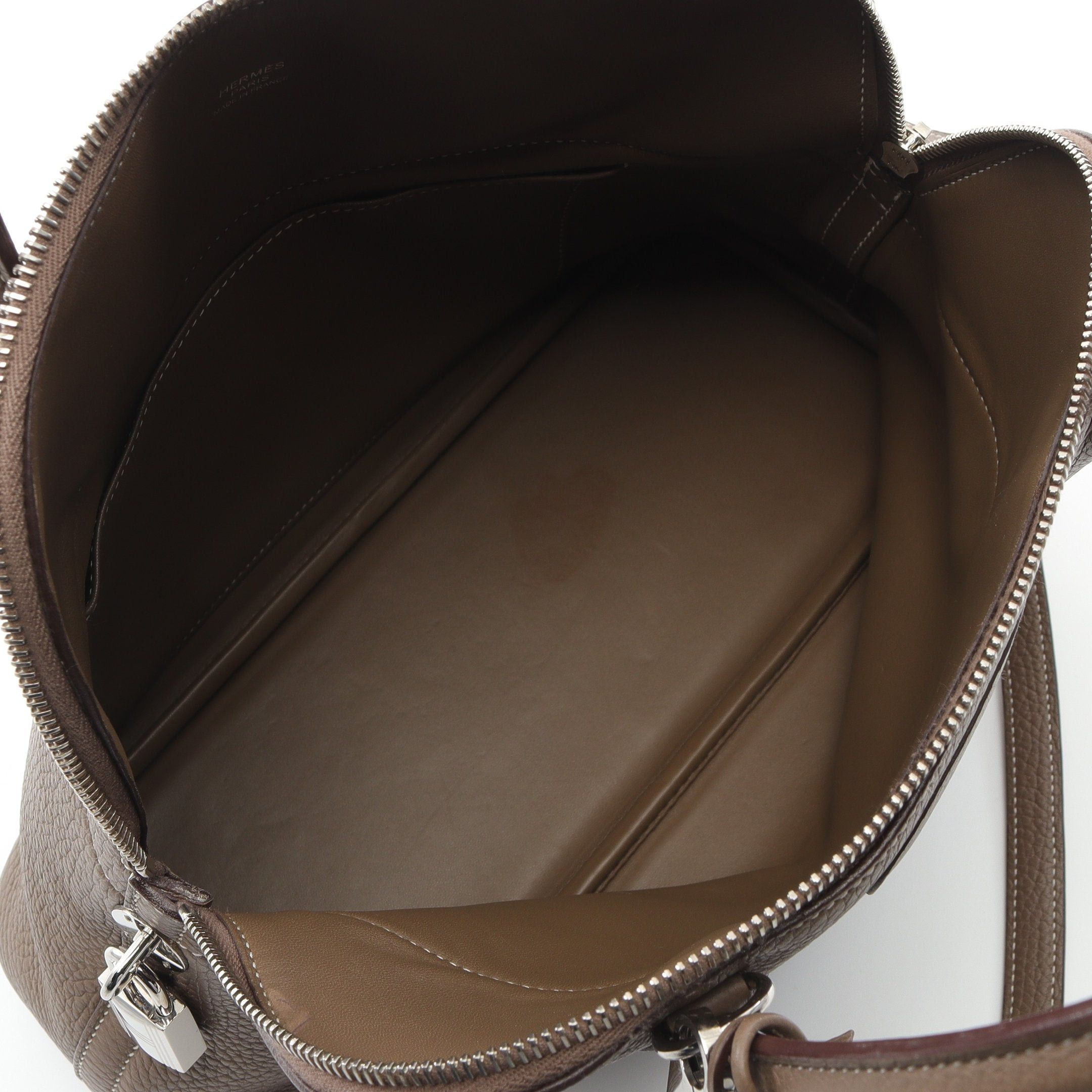 Hermes Hermes Bolide 31 Etoupe Handbag Clemence Leather Gray Brown Silver Hardware A Stamp Size ONE SIZE - 3 Thumbnail