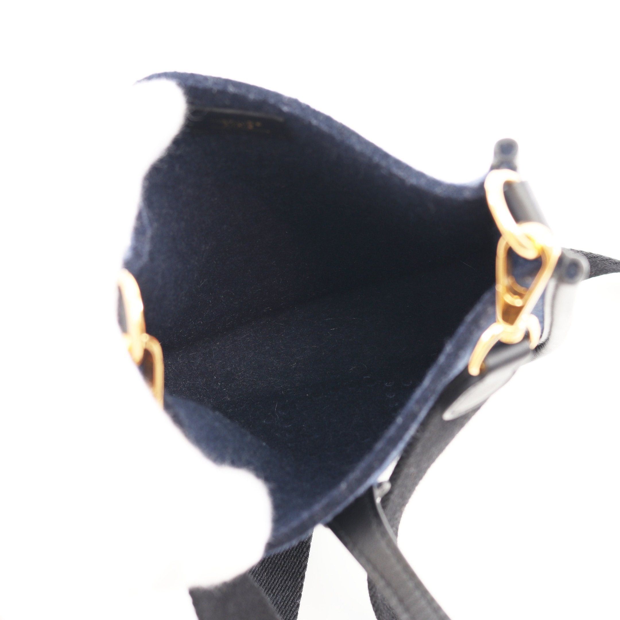Hermes Hermes Evelyn Tpm Amazon Bleu Nui Shoulder Bag Feutre Veau Swift Navy Black Gold Hardware D Stamp Size ONE SIZE - 3 Thumbnail