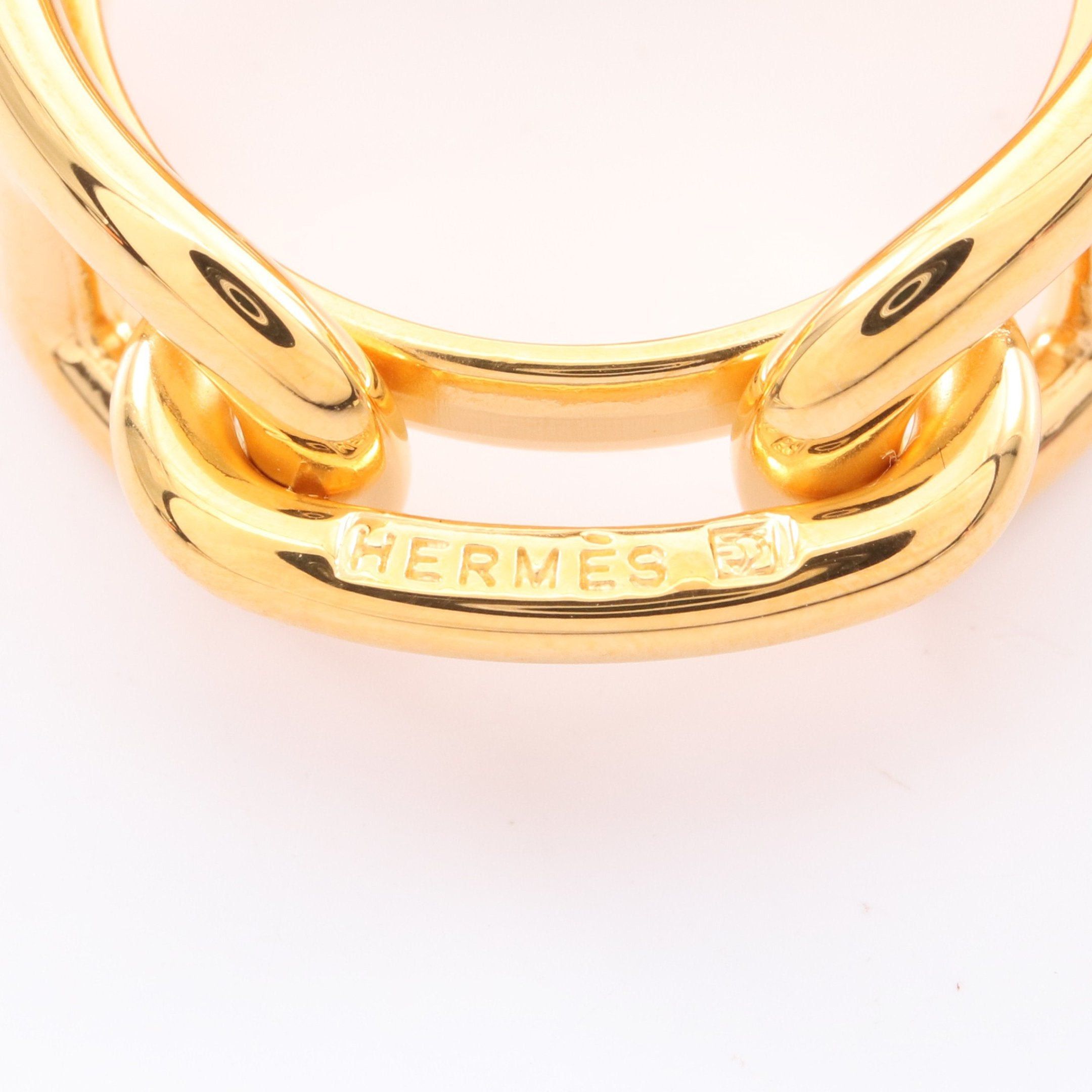 Hermes Hermes Chaîne Scarf Ring Gp Gold Size ONE SIZE - 3 Thumbnail