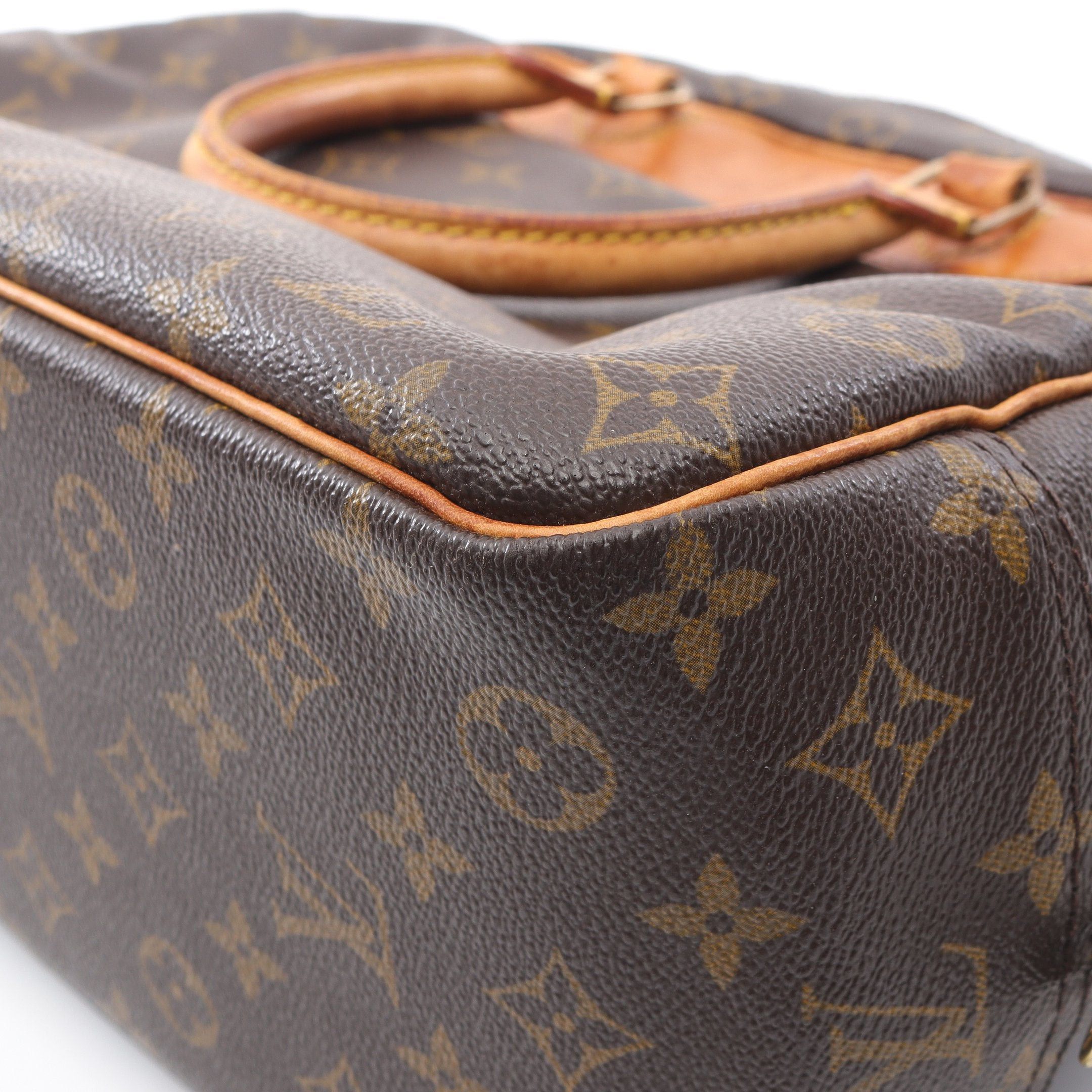 Louis Vuitton Louis Vuitton Deauville Bowling Vanity Monogram Handbag Leather Brown Size ONE SIZE - 12 Thumbnail