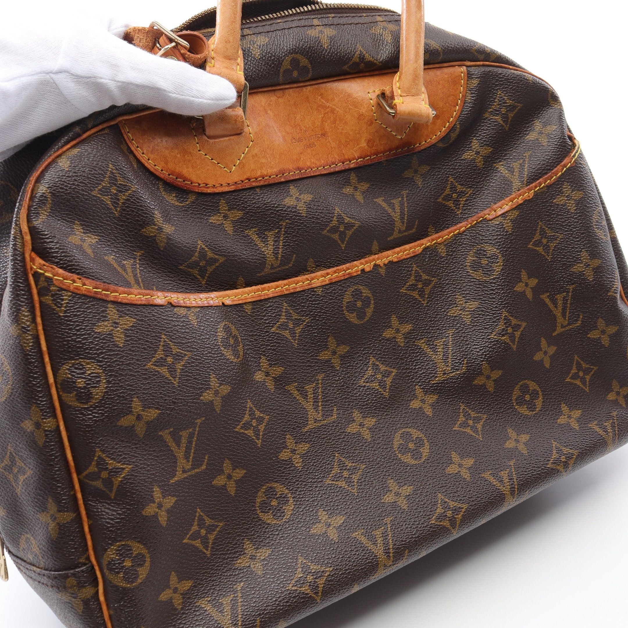 Louis Vuitton Louis Vuitton Deauville Bowling Vanity Monogram Handbag Leather Brown Size ONE SIZE - 11 Thumbnail