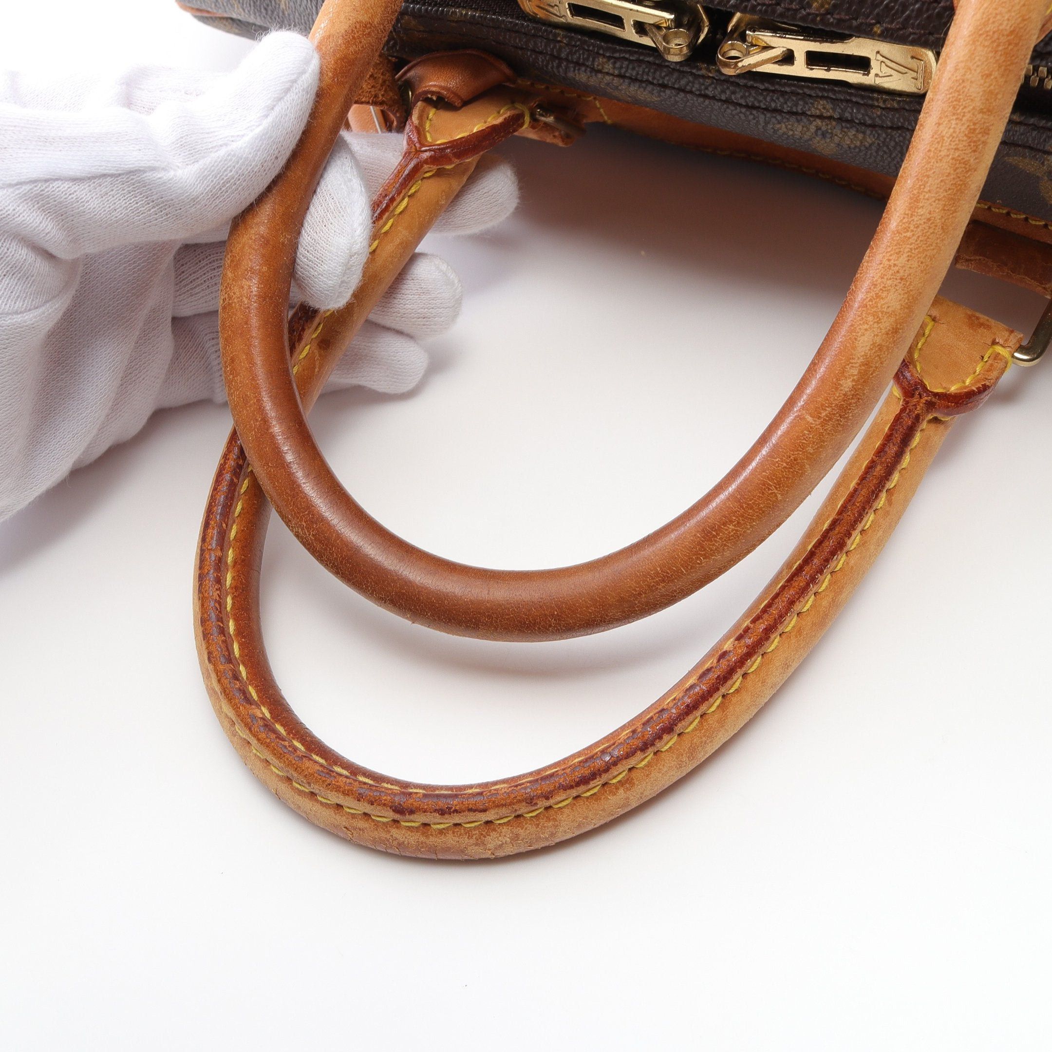 Louis Vuitton Louis Vuitton Deauville Bowling Vanity Monogram Handbag Leather Brown Size ONE SIZE - 14 Thumbnail