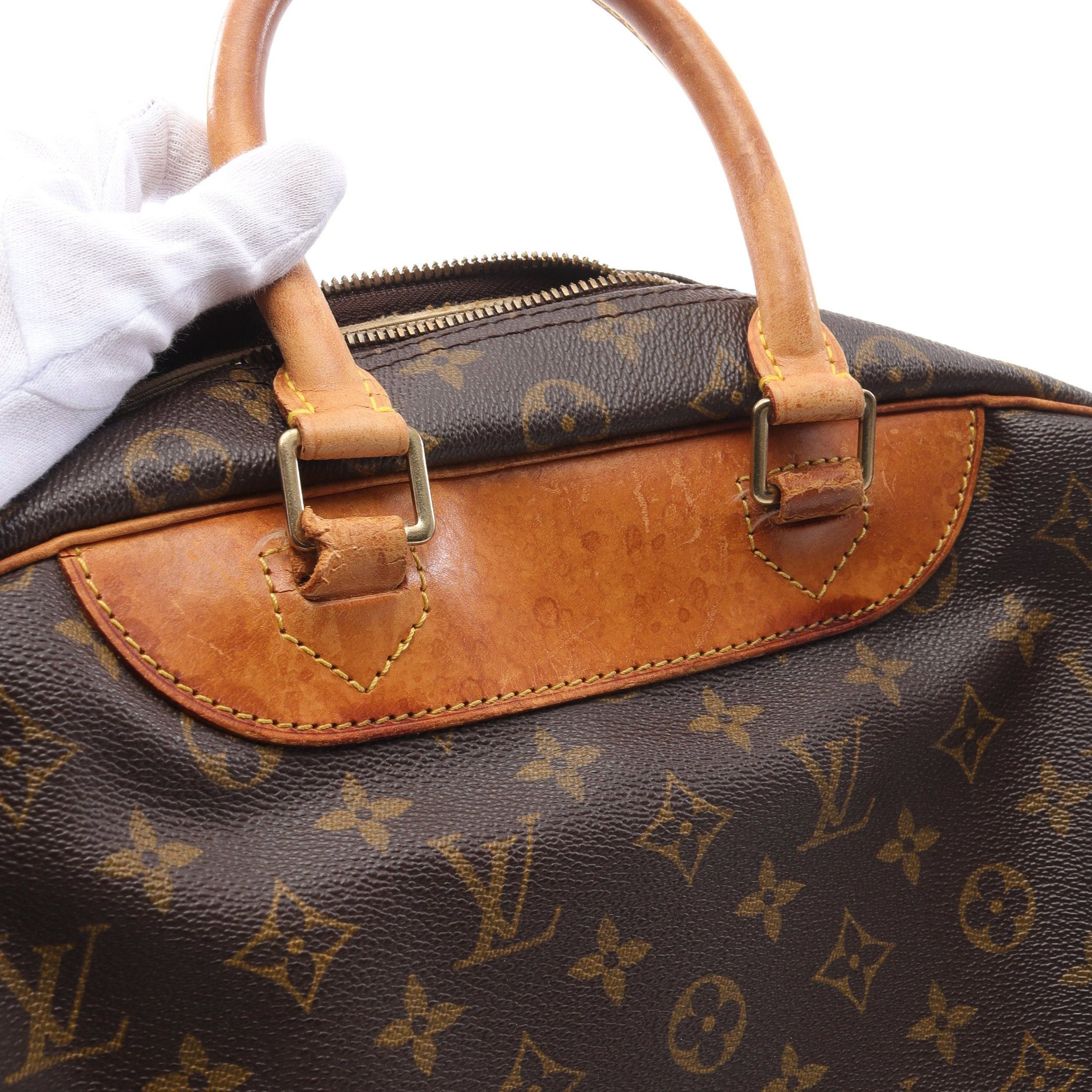 Louis Vuitton Louis Vuitton Deauville Bowling Vanity Monogram Handbag Leather Brown Size ONE SIZE - 7 Thumbnail