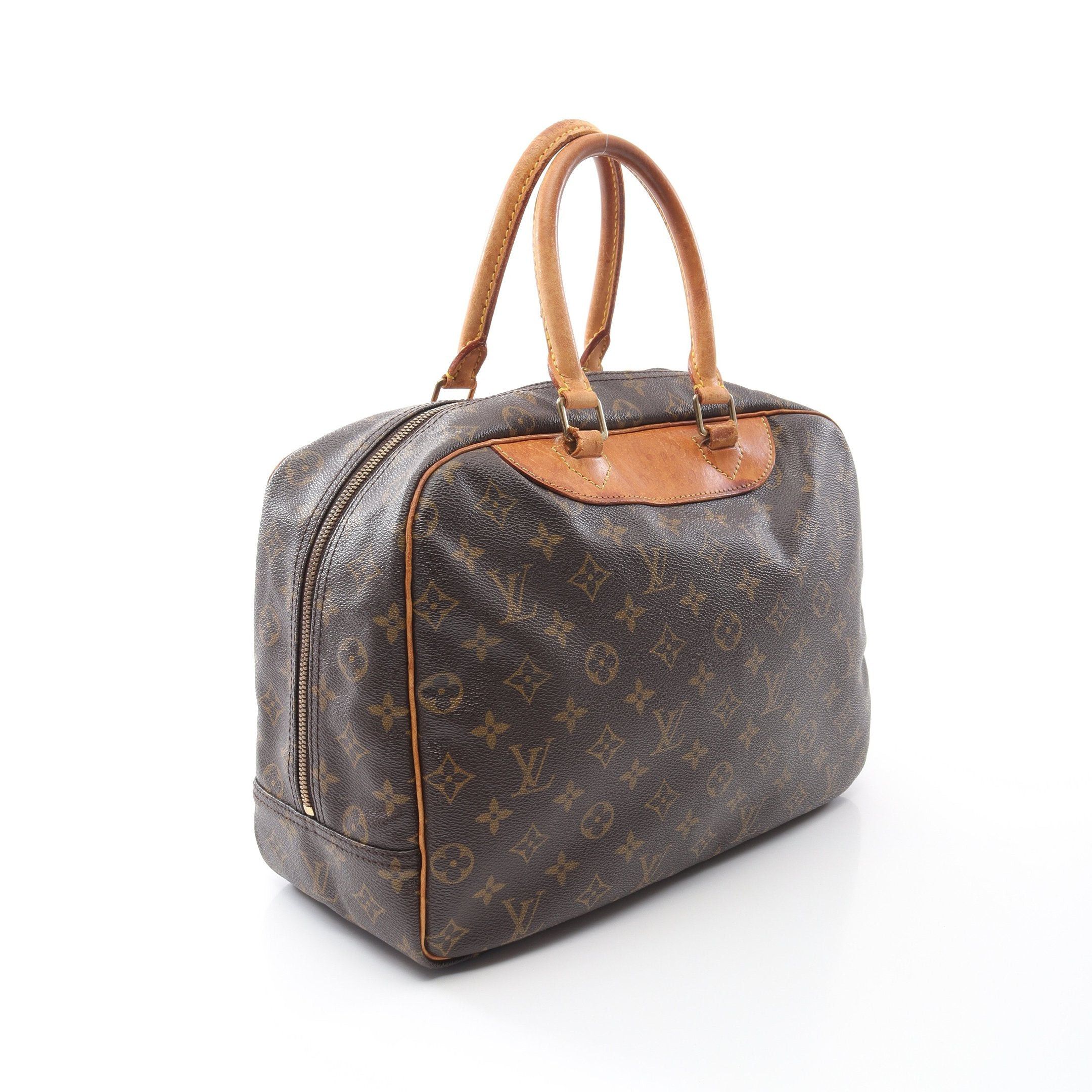 Louis Vuitton Louis Vuitton Deauville Bowling Vanity Monogram Handbag Leather Brown Size ONE SIZE - 2 Thumbnail