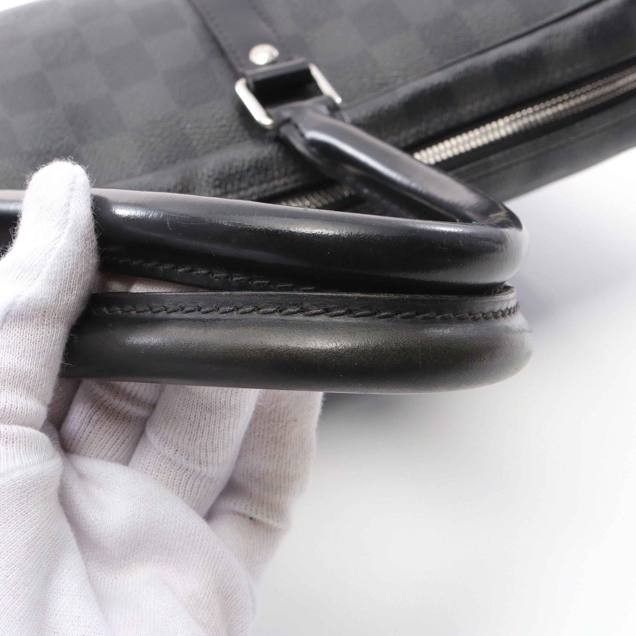Louis Vuitton Louis Vuitton Porte Document Voyage Damier Graphite Business Bag Briefcase Leather Black Size ONE SIZE - 10 Thumbnail
