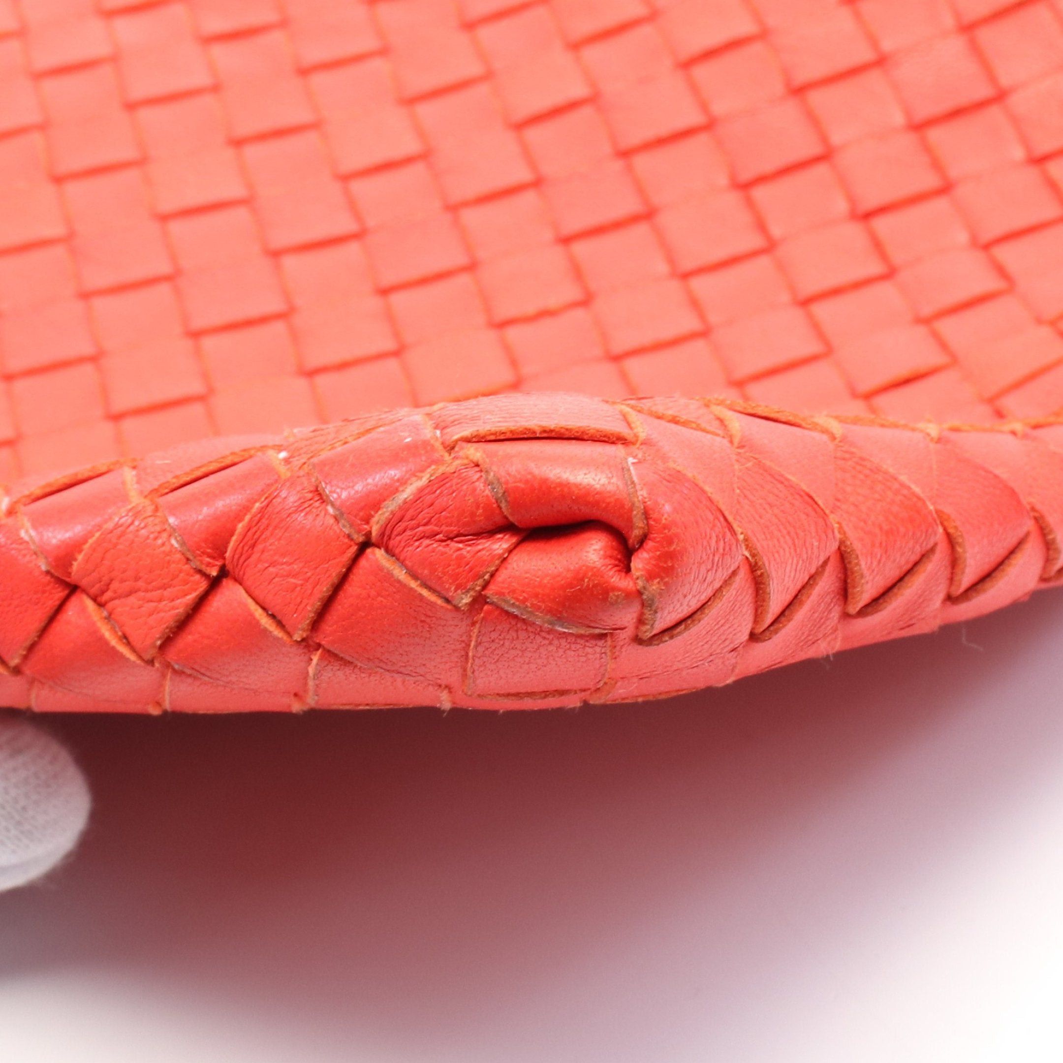 Bottega Veneta Bottega Veneta Intrecciato Pouch Clutch Bag Leather Red Size ONE SIZE - 7 Thumbnail