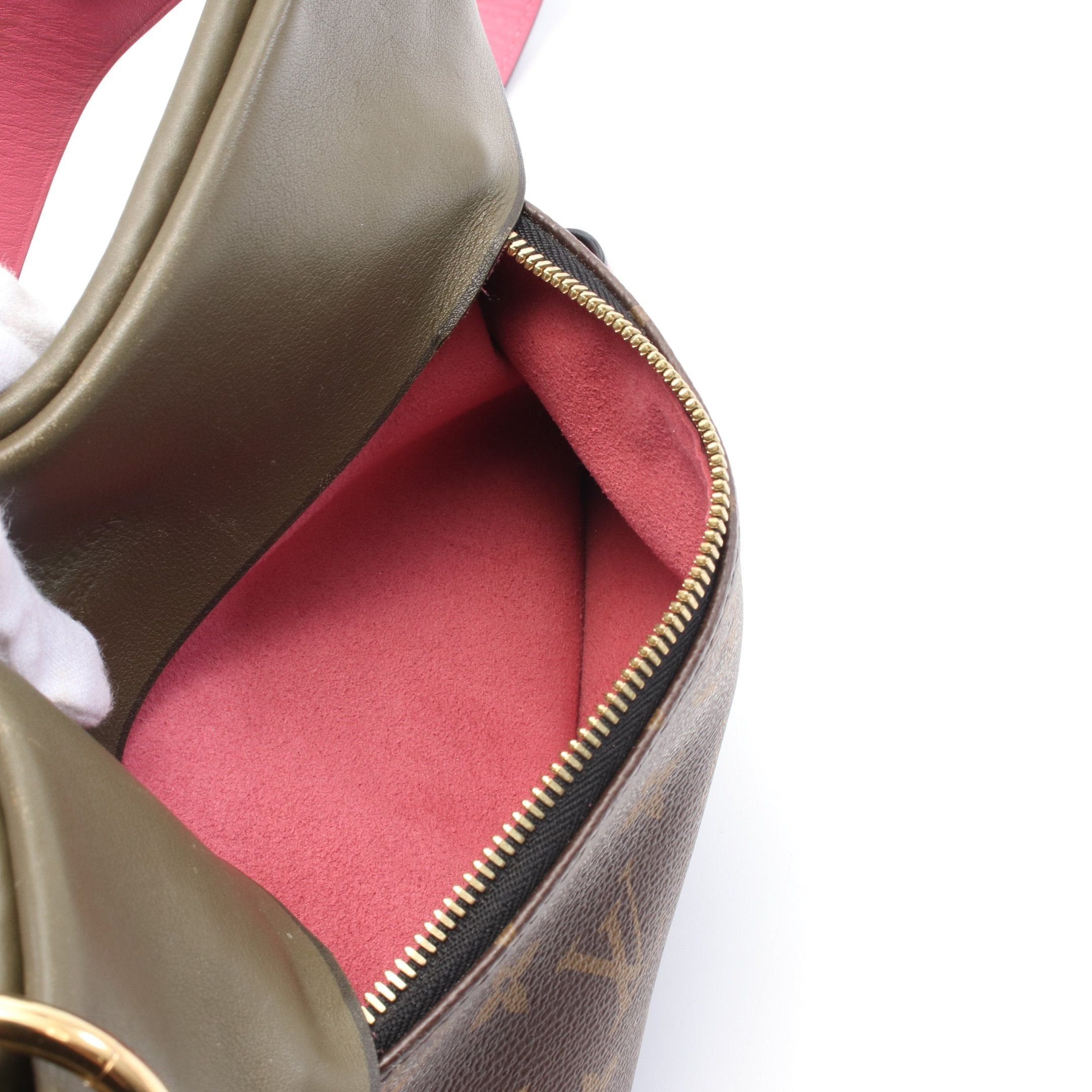 Louis Vuitton Louis Vuitton Tuileries Monogram One Shoulder Bag Leather Brown Khaki Green Pink Size ONE SIZE - 6 Thumbnail