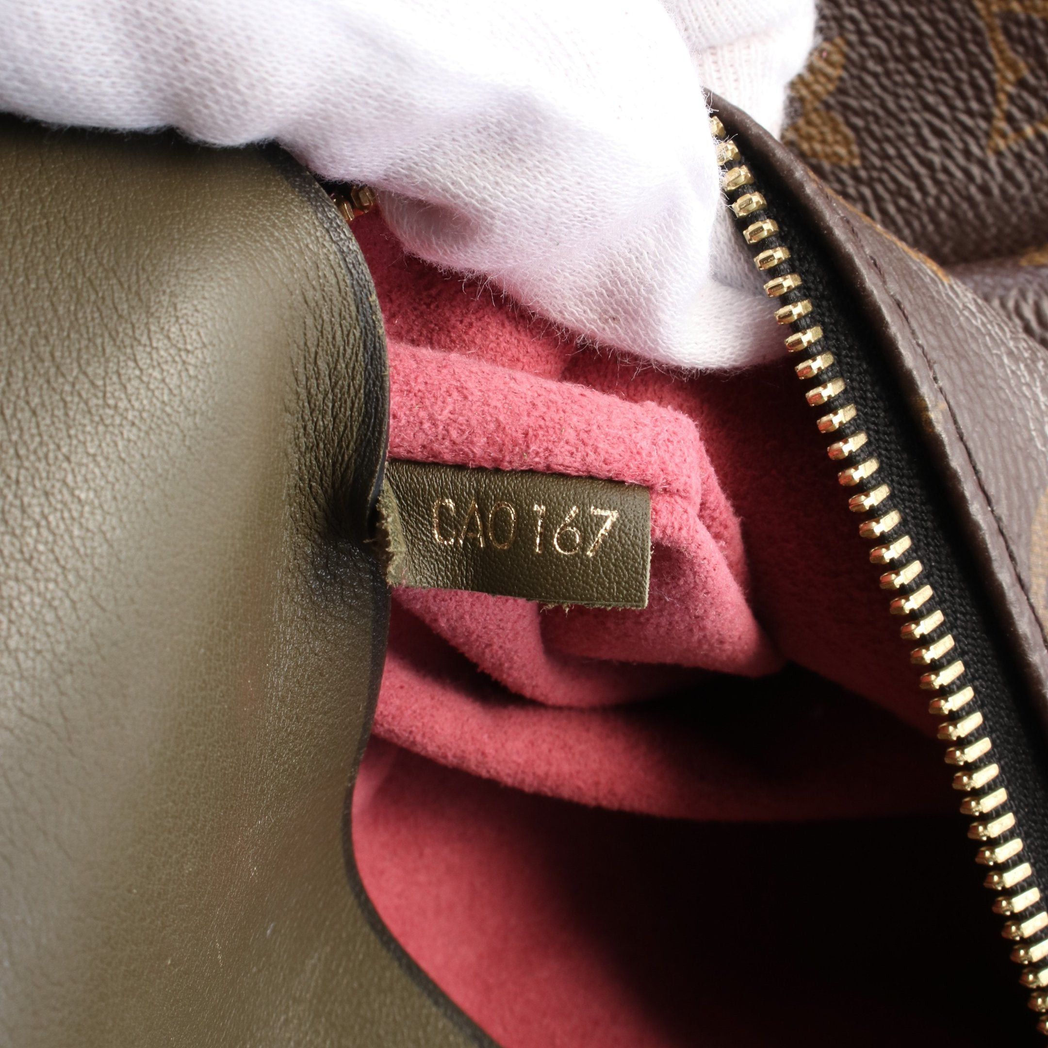Louis Vuitton Louis Vuitton Tuileries Monogram One Shoulder Bag Leather Brown Khaki Green Pink Size ONE SIZE - 5 Thumbnail