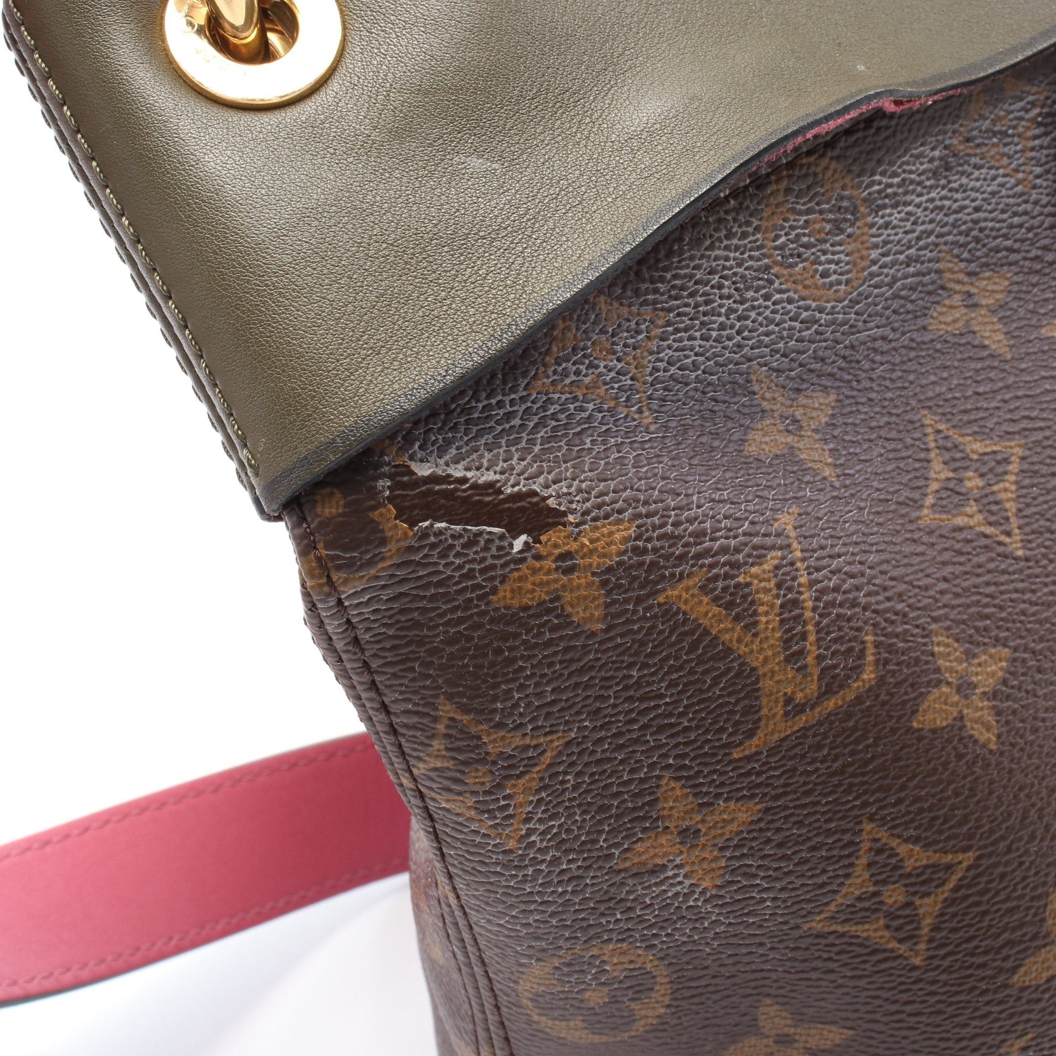 Louis Vuitton Louis Vuitton Tuileries Monogram One Shoulder Bag Leather Brown Khaki Green Pink Size ONE SIZE - 7 Thumbnail