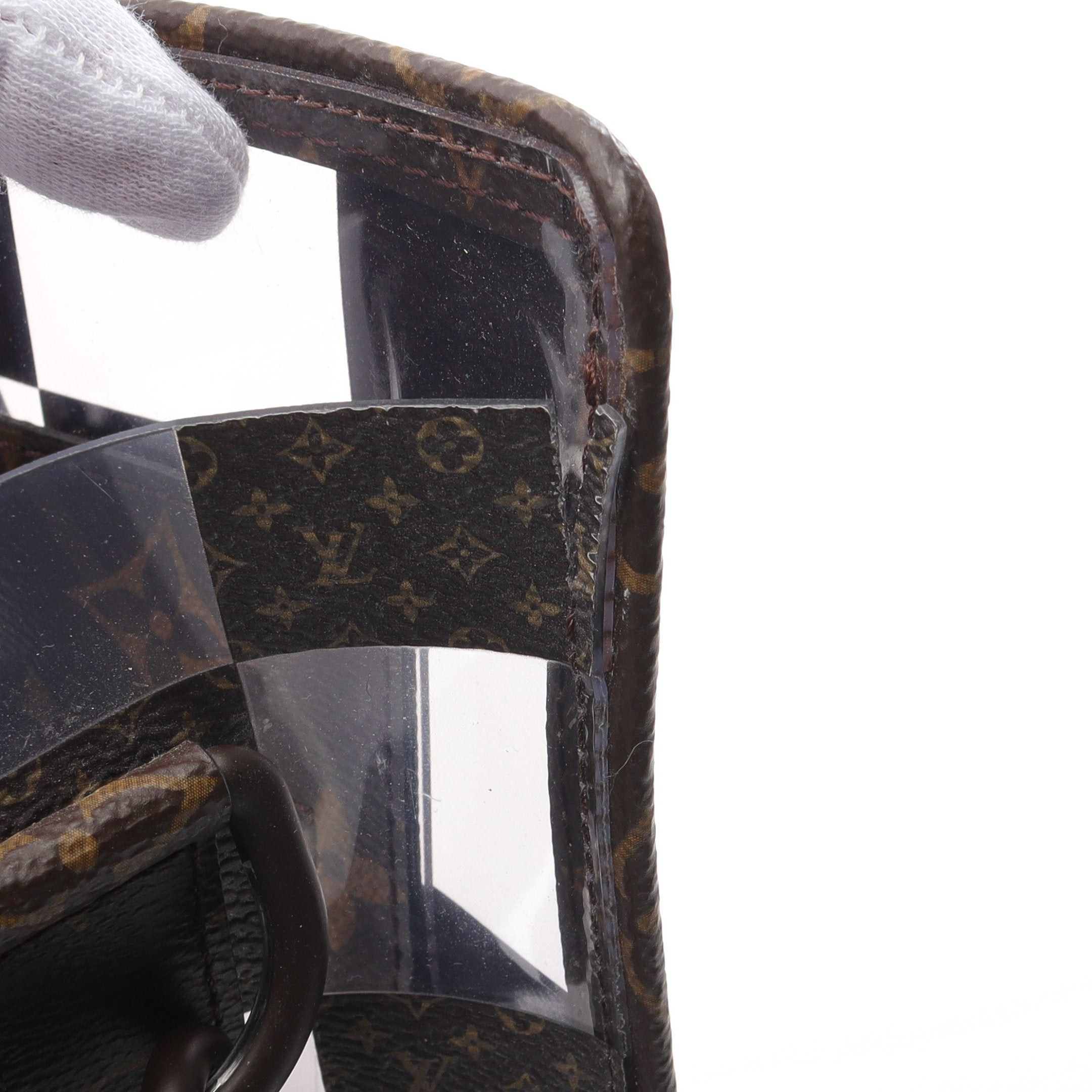 Louis Vuitton Louis Vuitton Sac Plat Monogram Chess Handbag Tote Bag Vinyl Brown Clear Size ONE SIZE - 6 Thumbnail
