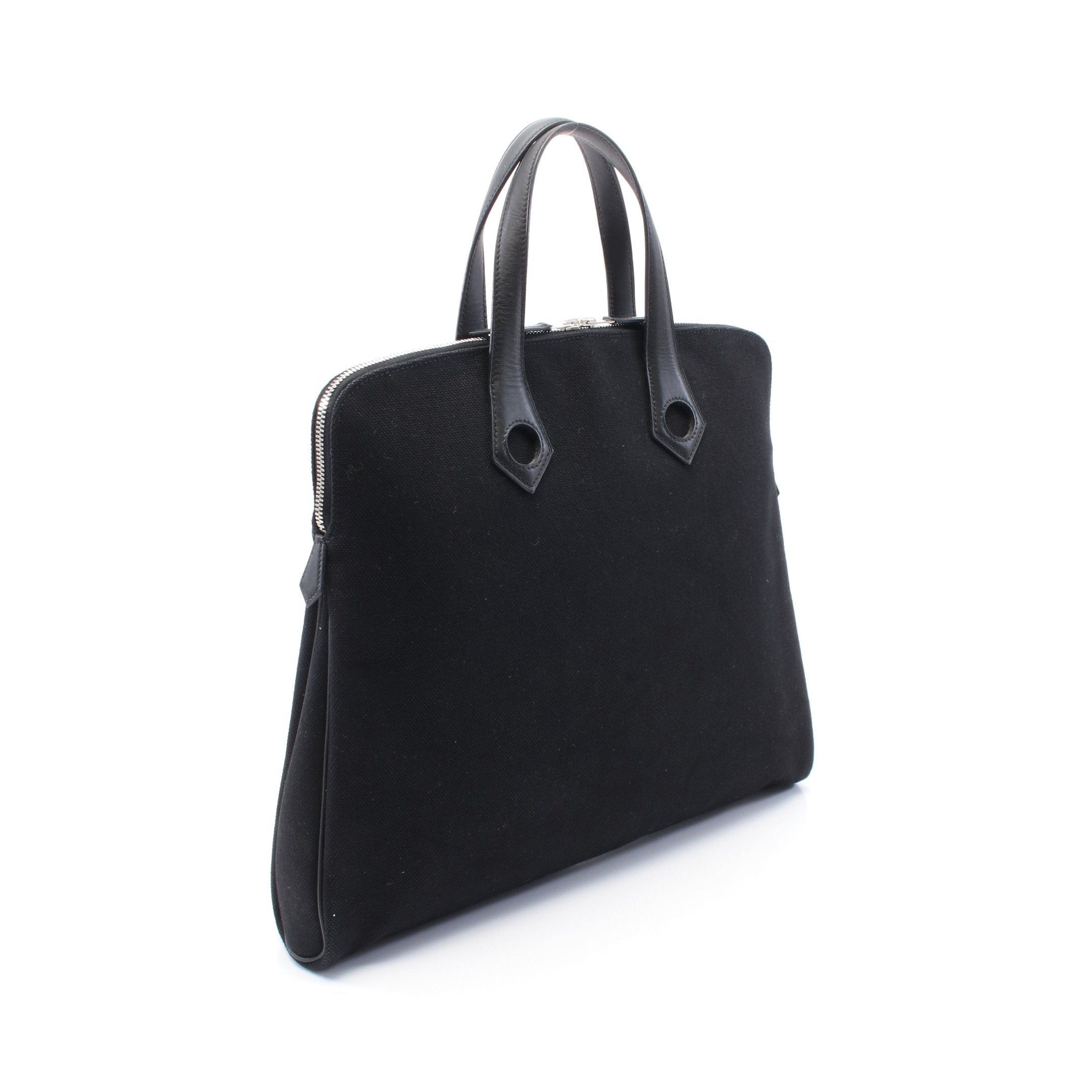 Hermes Hermes Sack Eboo Mm Handbag Canvas Leather Black Silver Hardware □J Carved Stamp Size ONE SIZE - 2 Thumbnail