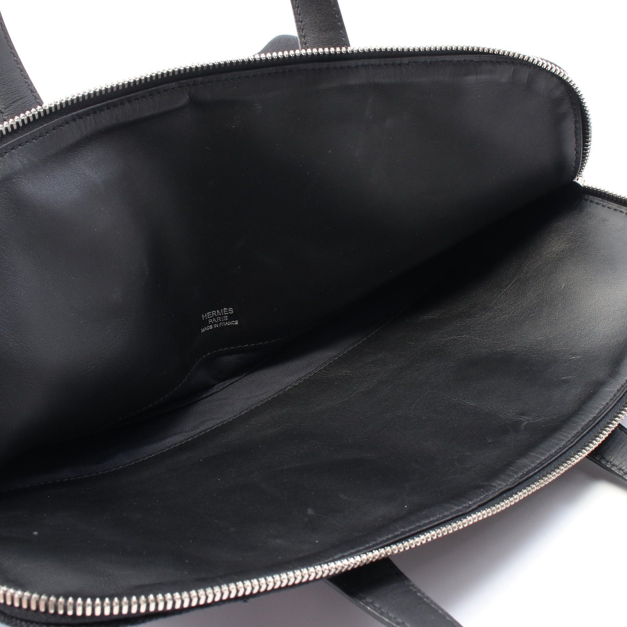 Hermes Hermes Sack Eboo Mm Handbag Canvas Leather Black Silver Hardware □J Carved Stamp Size ONE SIZE - 9 Thumbnail