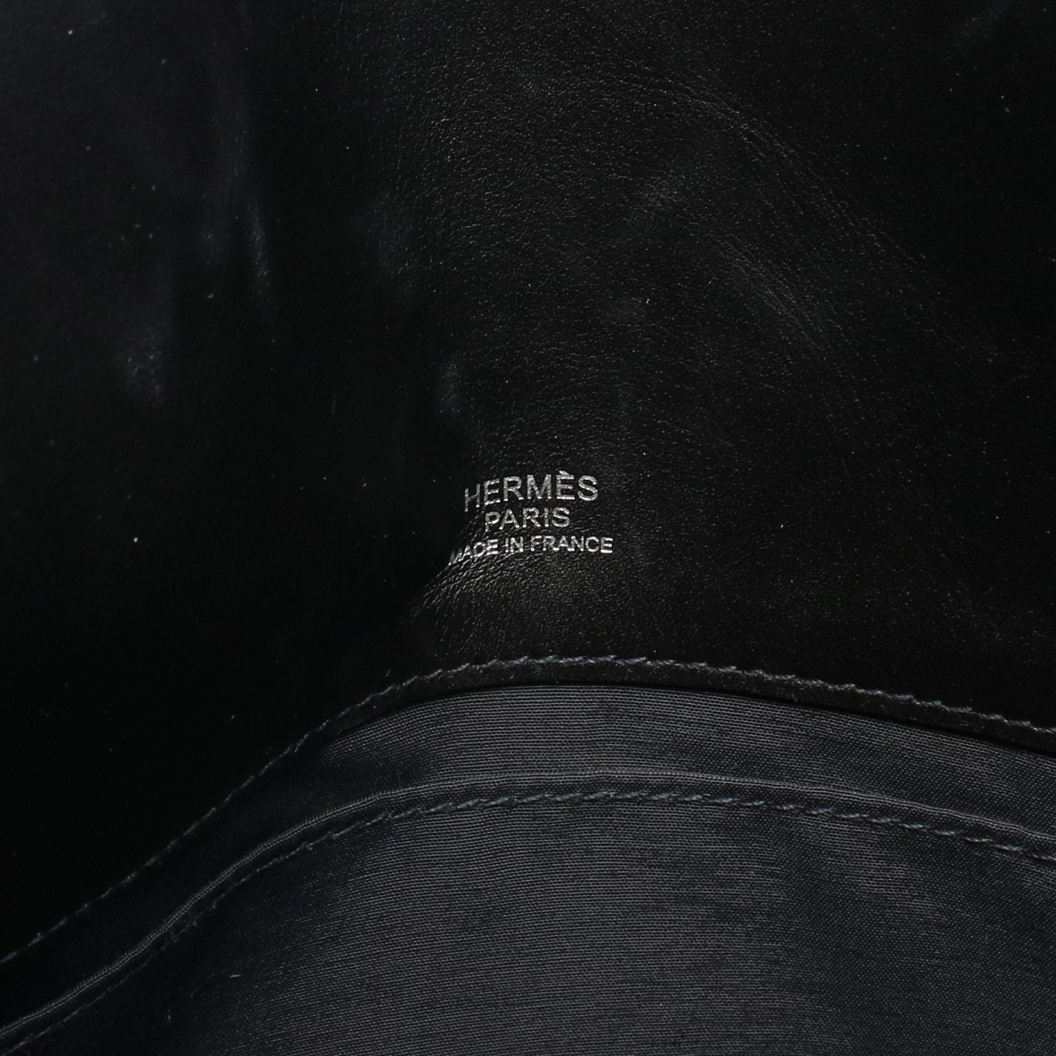 Hermes Hermes Sack Eboo Mm Handbag Canvas Leather Black Silver Hardware □J Carved Stamp Size ONE SIZE - 4 Thumbnail