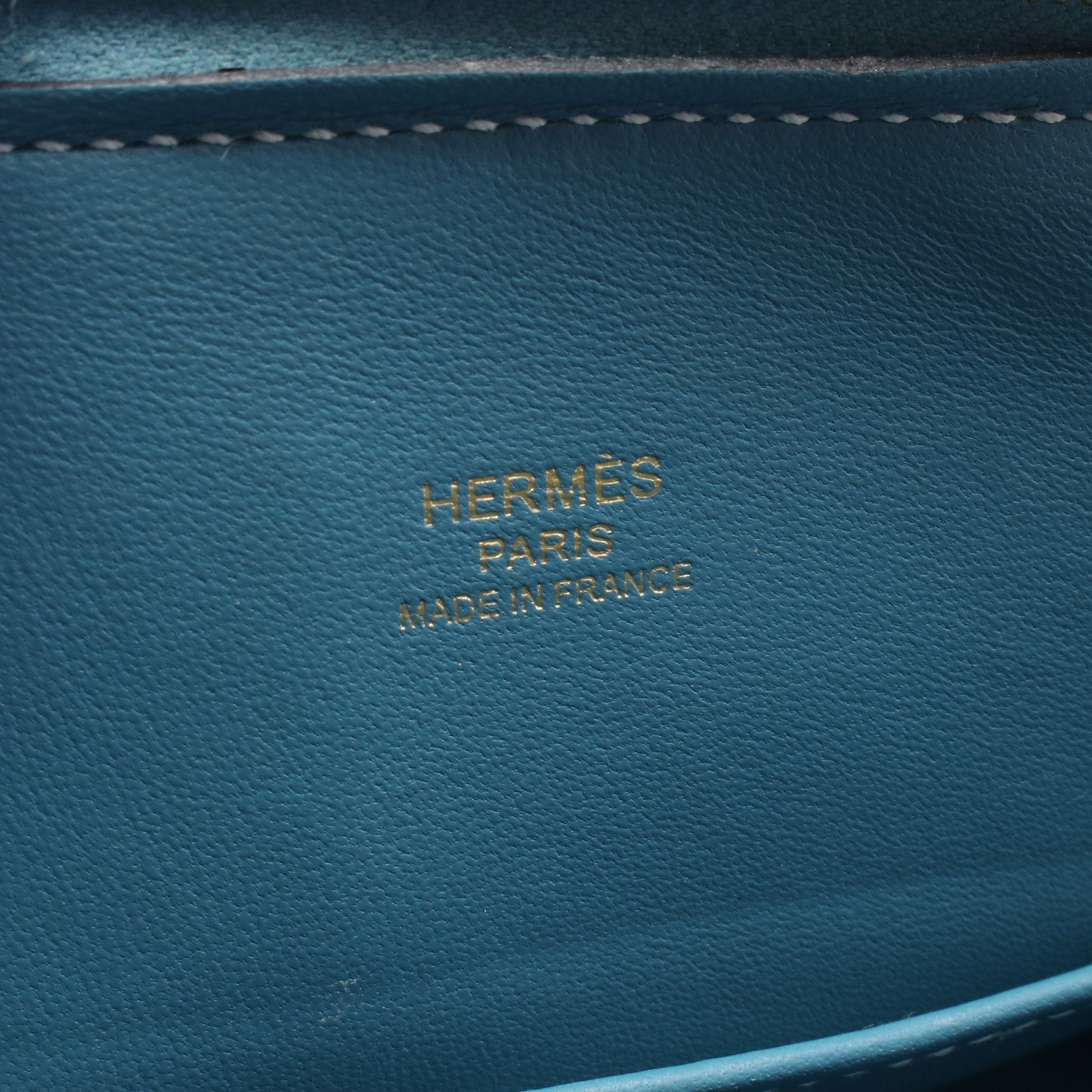 Hermes Hermes Bolide 1923 Mini New Blue Jean Handbag Evercolor Gold Hardware B Stamp Size ONE SIZE - 4 Thumbnail