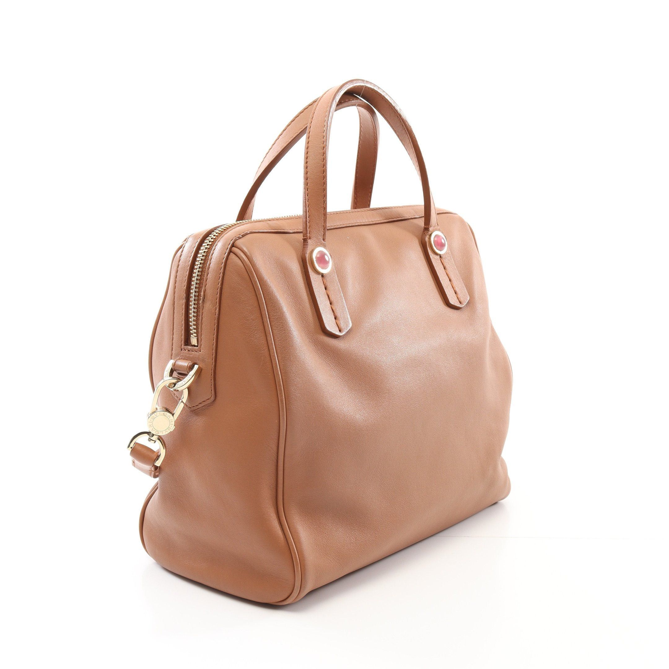 Bvlgari Bvlgari Collezione Handbag Leather Light Brown Size ONE SIZE - 2 Thumbnail
