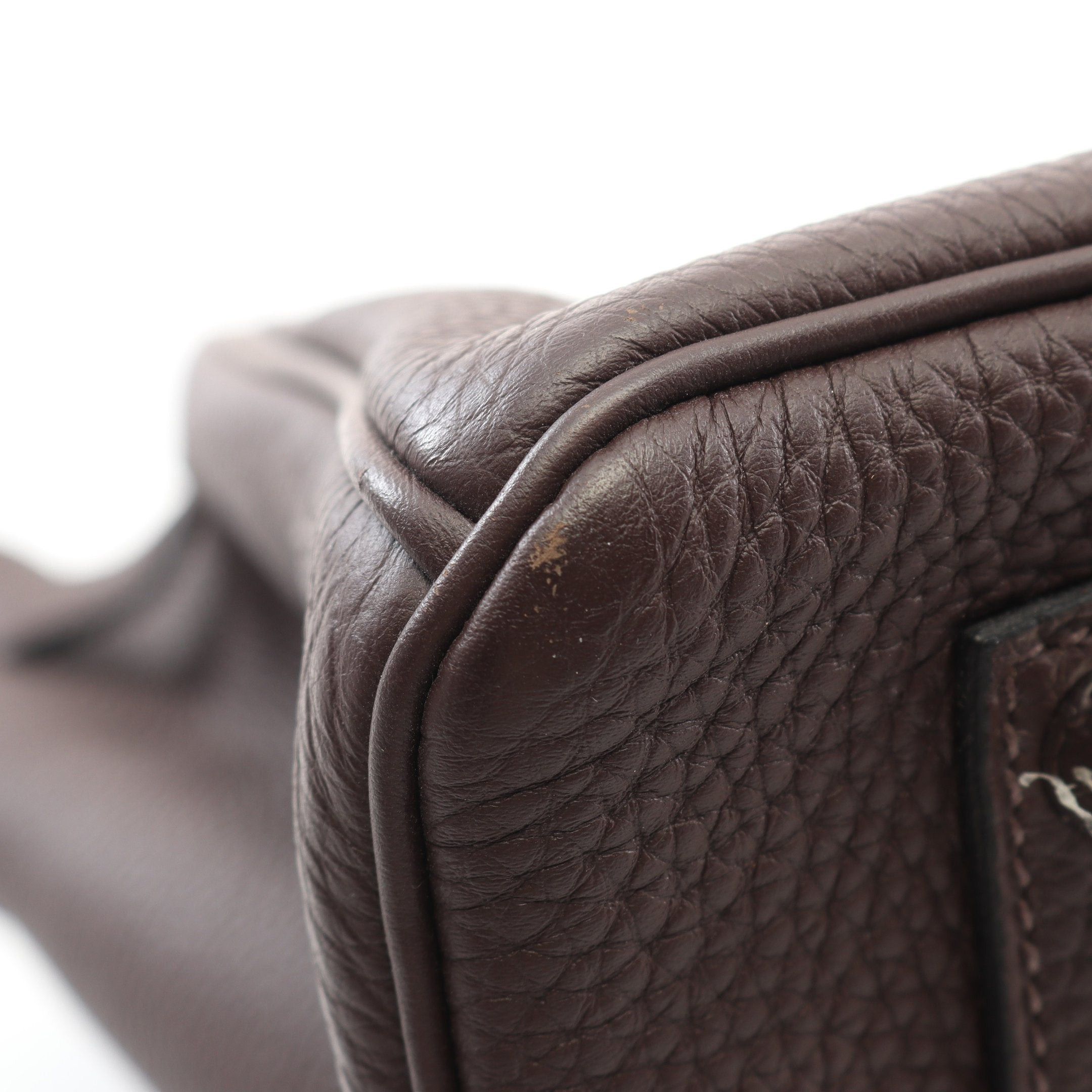 Hermes Hermes Birkin 35 Chocolate Handbag Togo Dark Brown Silver Hardware C Engraved Size ONE SIZE - 7 Thumbnail