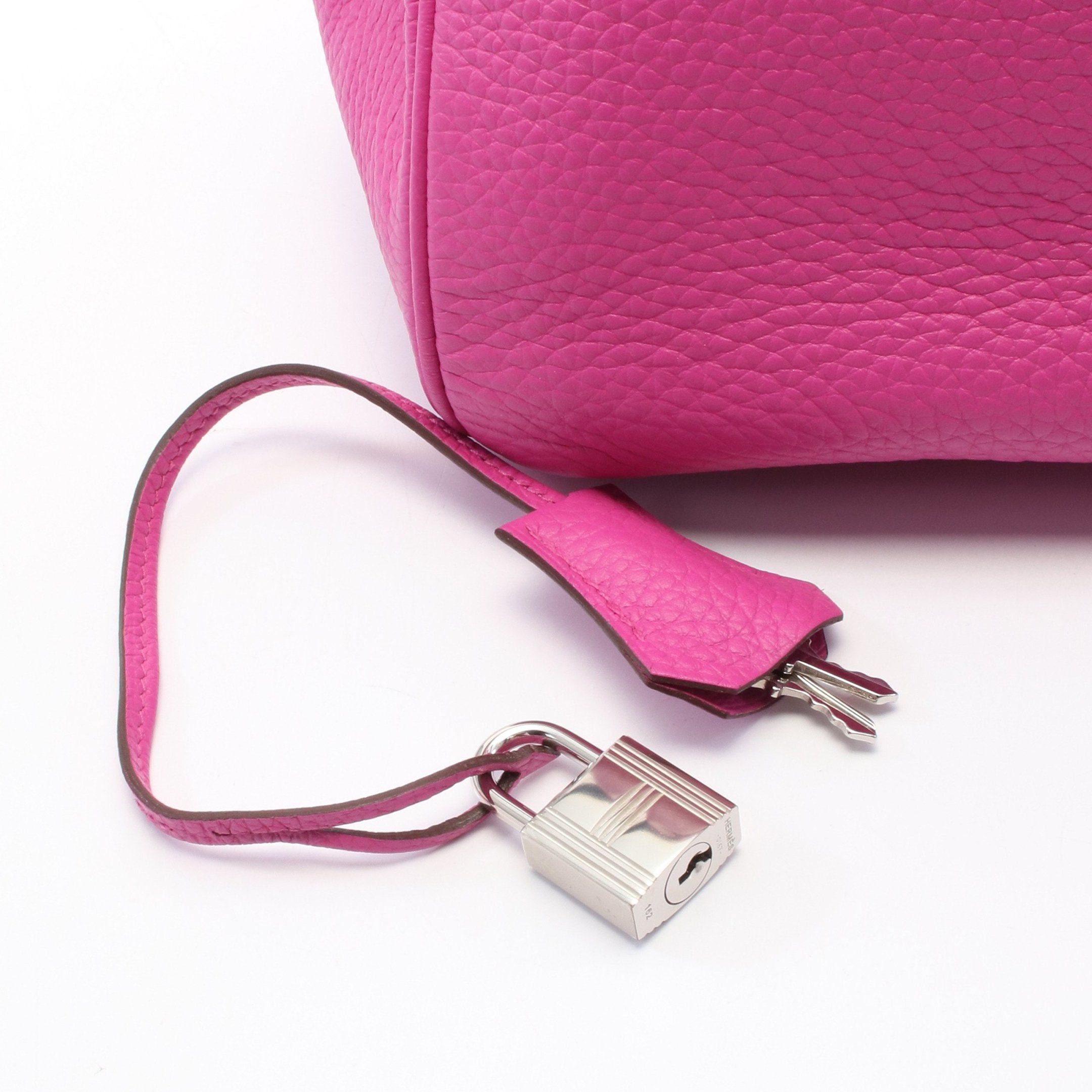 Hermes Hermes Birkin 30 Magnolia Handbag Togo Pink Purple Silver Hardware C Engraved Size ONE SIZE - 6 Thumbnail