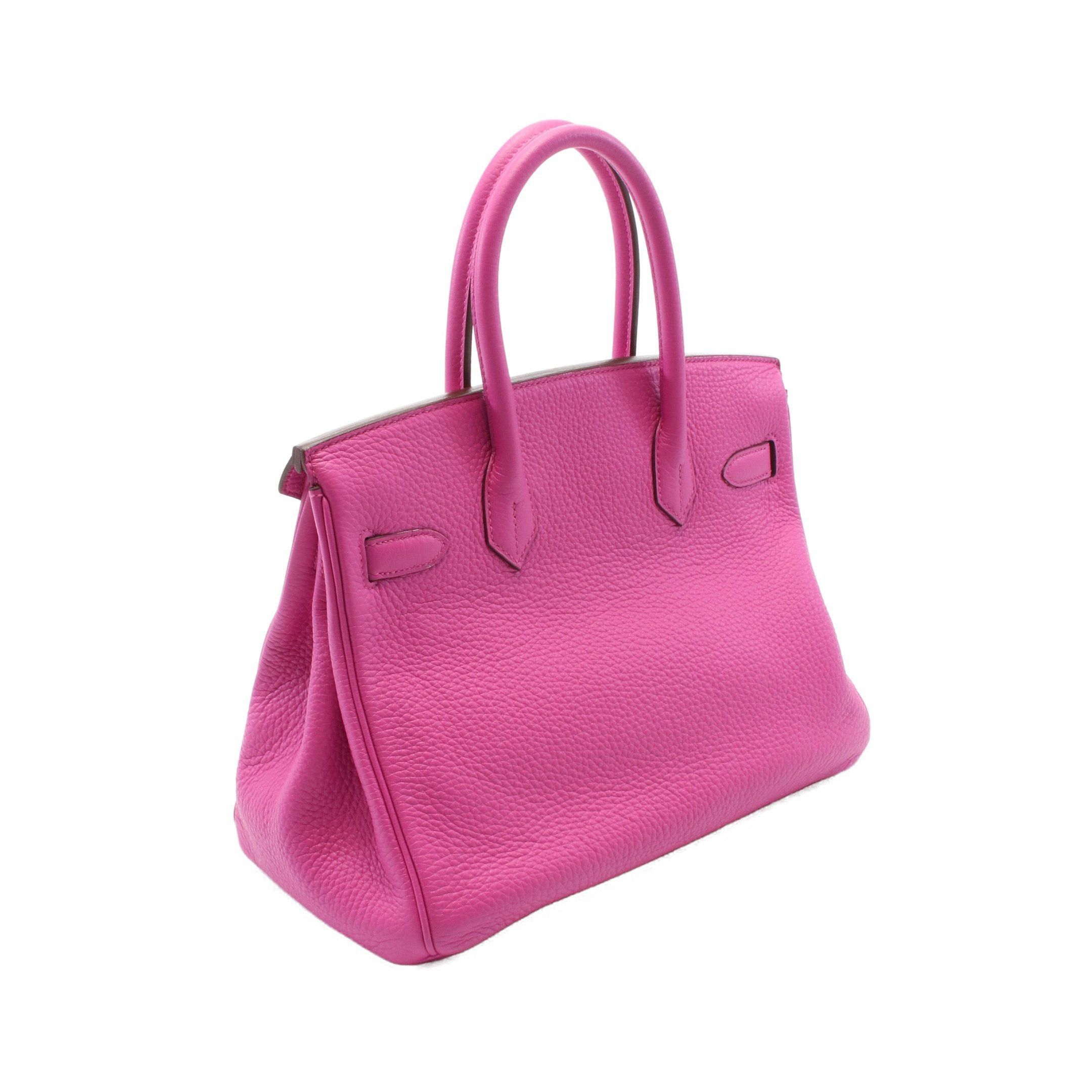 Hermes Hermes Birkin 30 Magnolia Handbag Togo Pink Purple Silver Hardware C Engraved Size ONE SIZE - 2 Thumbnail