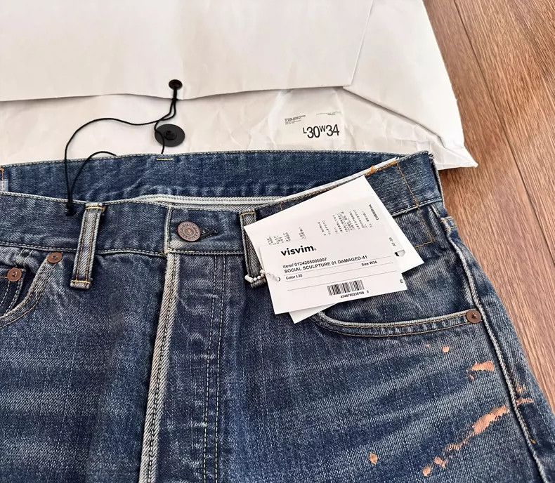Visvim VISVIM Social Sculpture Damaged Denim Pants Size US 34 / EU 50 - 3 Thumbnail