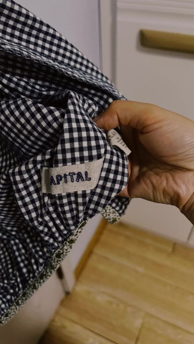 Kapital Classic Checkered Cotton Shirt with Ruffles Size US M / EU 48-50 / 2 - 2 Thumbnail