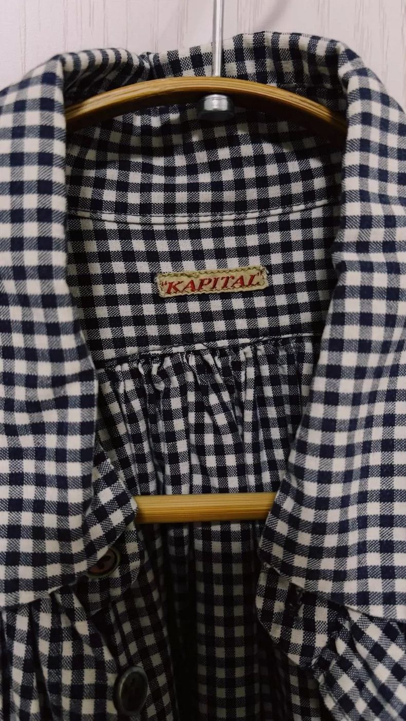 Kapital Classic Checkered Cotton Shirt with Ruffles Size US M / EU 48-50 / 2 - 3 Thumbnail