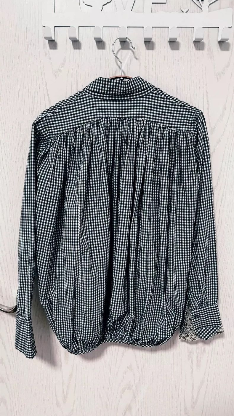 Kapital Classic Checkered Cotton Shirt with Ruffles Size US M / EU 48-50 / 2 - 6 Thumbnail