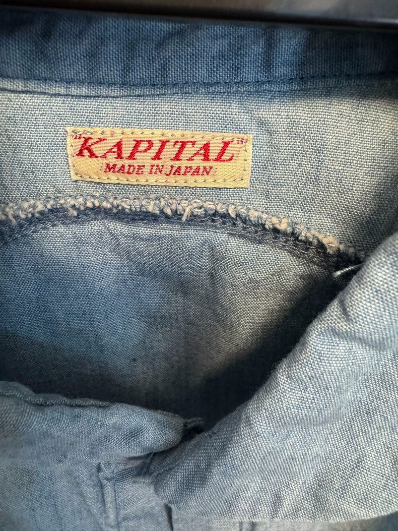 Kapital New Denim Shirt with Ruffled Sleeves Size US M / EU 48-50 / 2 - 5 Thumbnail