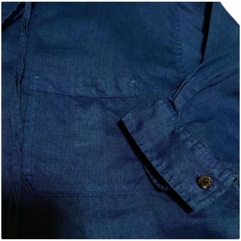 Kapital KAPITAL Blue Dyed Long Sleeve Shirt Size US L / EU 52-54 / 3 - 5 Thumbnail