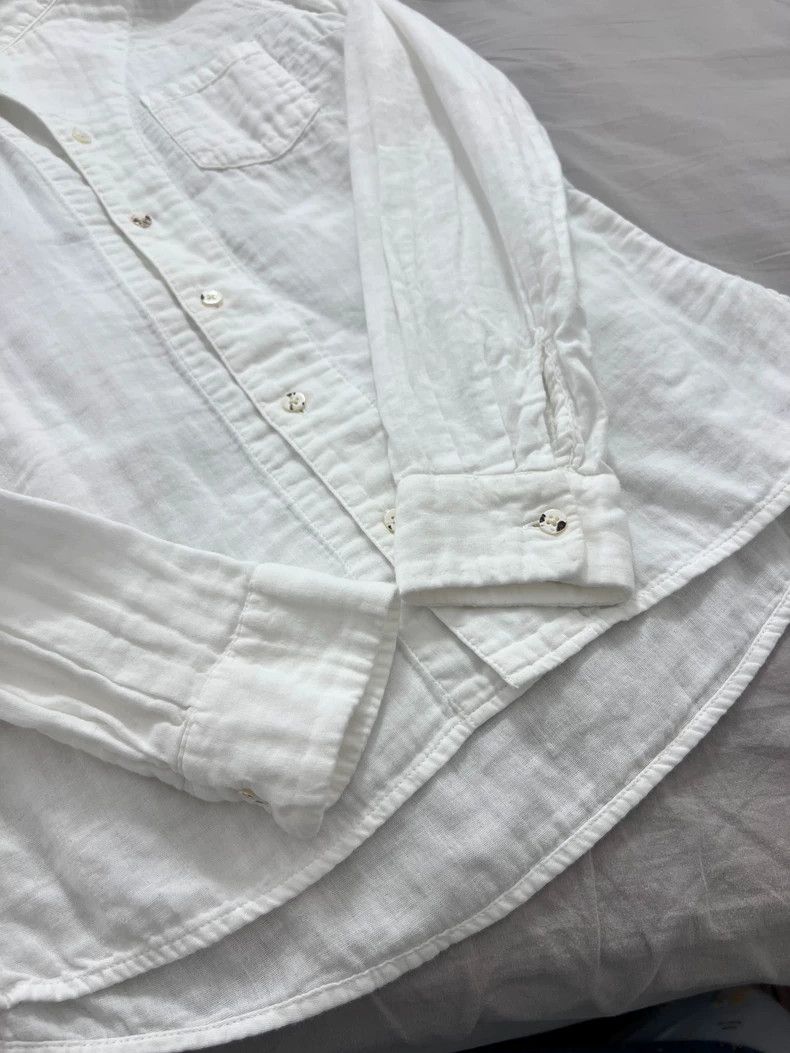 Kapital Elegant Classic White Shirt with Unique Collar Size US XXS / EU 40 - 2 Thumbnail