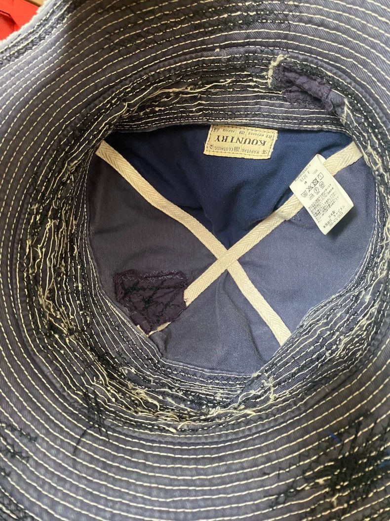 Kapital Kountry Classic Vintage Denim Fisherman Hat Size ONE SIZE - 6 Thumbnail
