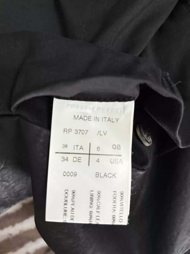 Rick Owens Vintage Black Leather Asymmetric Jacket Top Size US M / EU 48-50 / 2 - 8 Thumbnail
