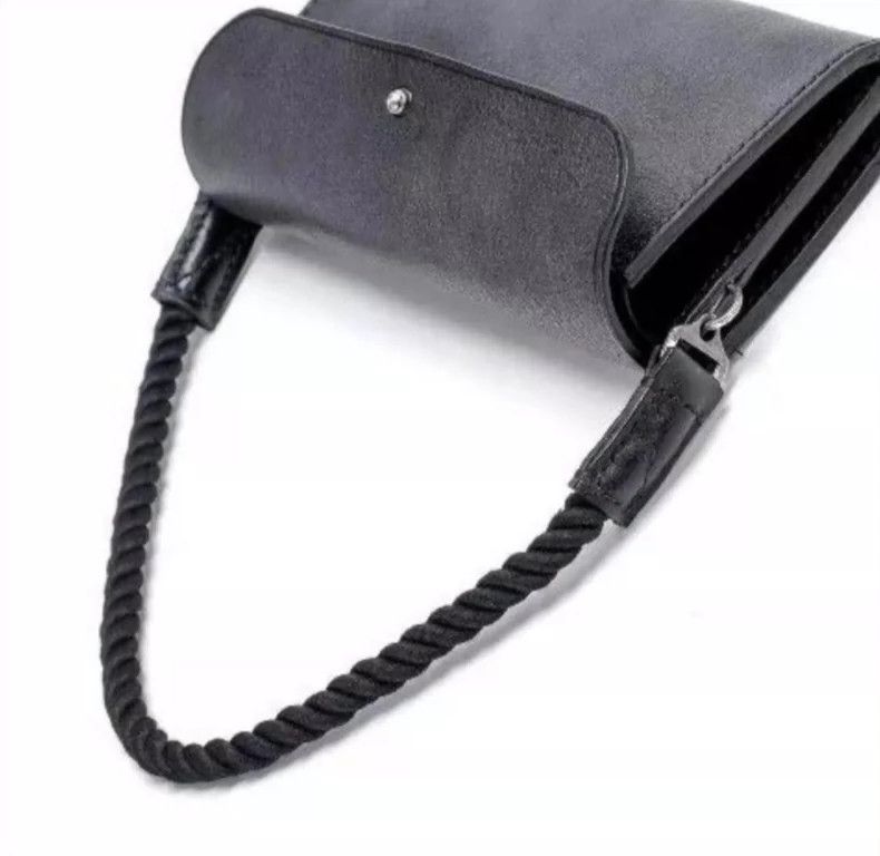 Porter Classic Black Leather Handbag with Rope Handle Size ONE SIZE - 4 Thumbnail