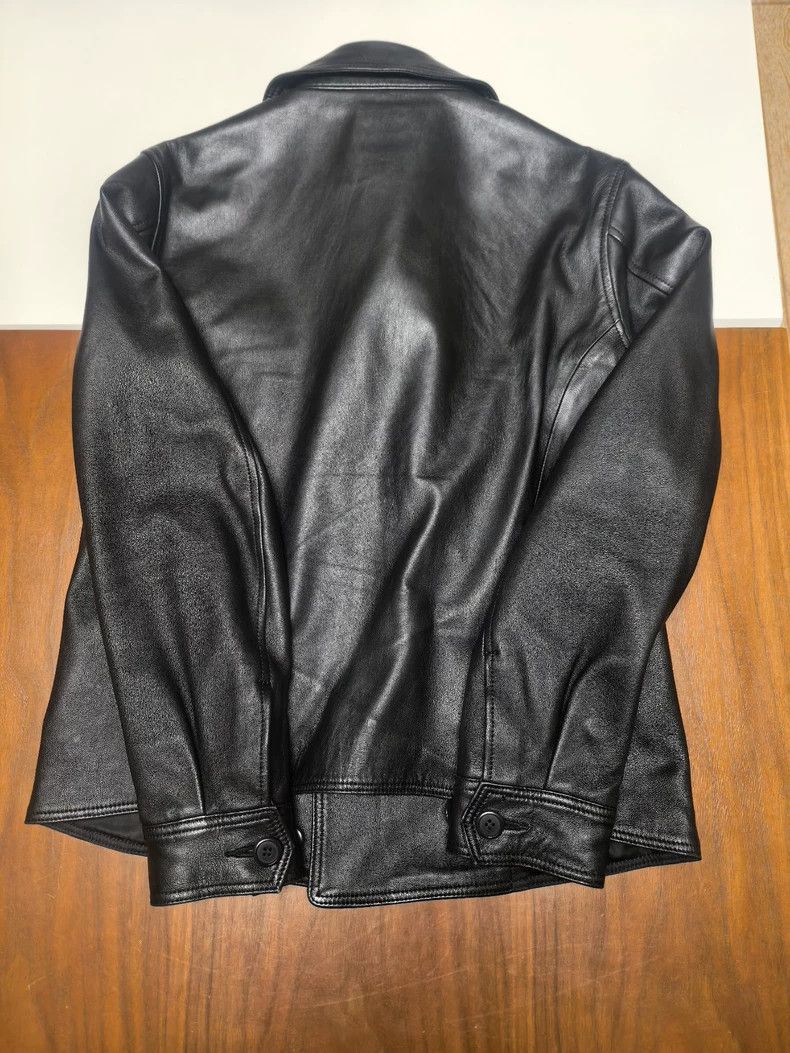 Japanese Brand Black Leather Double-Breasted Jacket Size S Size US S / EU 44-46 / 1 - 4 Thumbnail