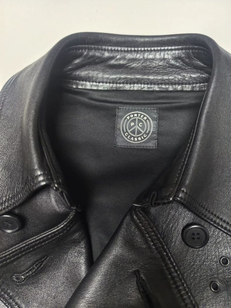 Japanese Brand Black Leather Double-Breasted Jacket Size S Size US S / EU 44-46 / 1 - 2 Thumbnail