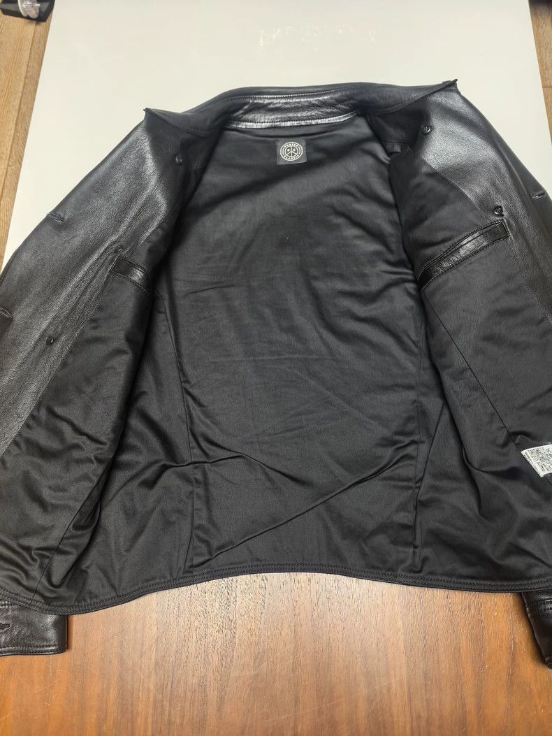 Japanese Brand Black Leather Double-Breasted Jacket Size S Size US S / EU 44-46 / 1 - 5 Thumbnail