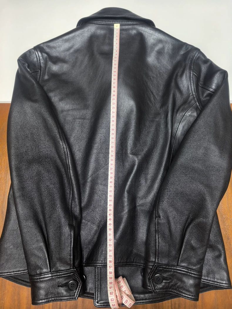 Japanese Brand Black Leather Double-Breasted Jacket Size S Size US S / EU 44-46 / 1 - 8 Thumbnail
