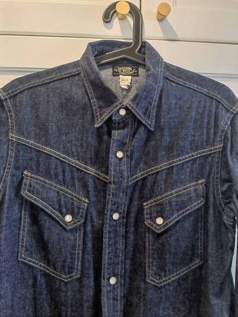 Freewheelers Classic Denim Western Shirt Size 16 Size US L / EU 52-54 / 3 - 3 Thumbnail