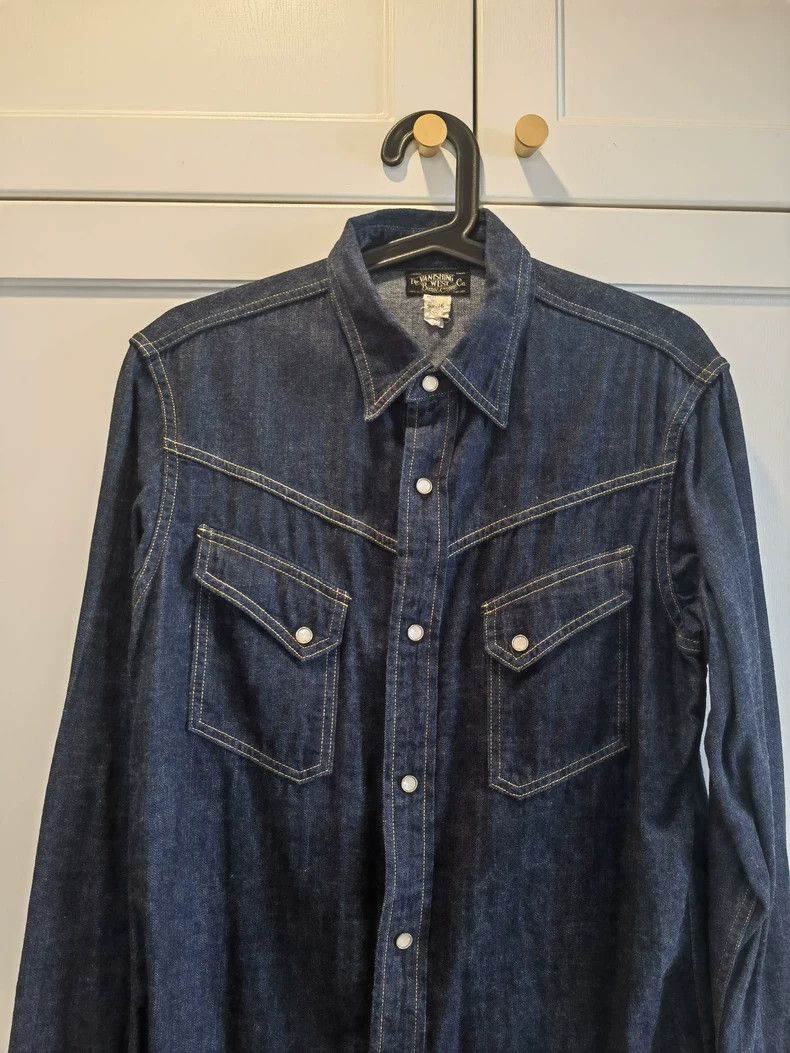 Freewheelers Classic Denim Western Shirt Size 16 Size US L / EU 52-54 / 3 - 2 Thumbnail