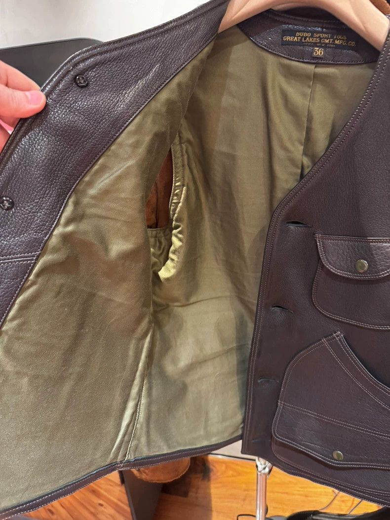 Freewheelers Rare Leather Hunting Vest Size 36 Size US XXS / EU 40 - 6 Thumbnail