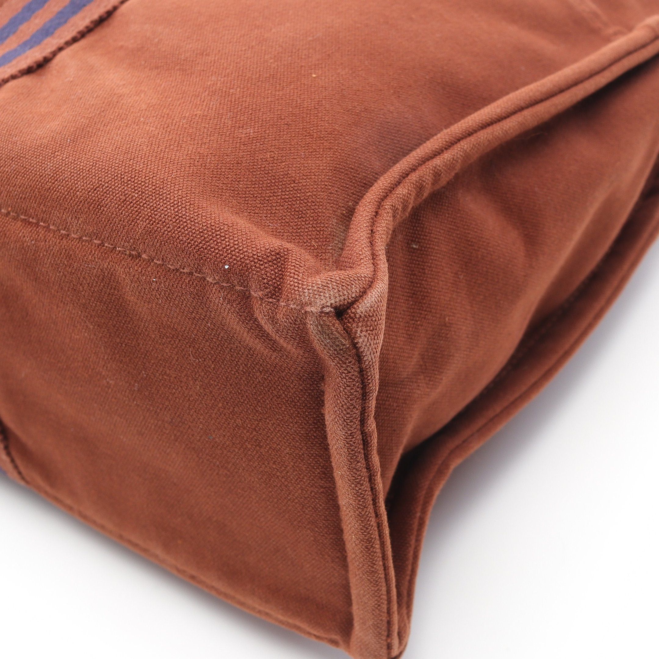 Hermes Hermes Fool Toe Mm Handbag Tote Bag Canvas Brown Navy Size ONE SIZE - 7 Thumbnail